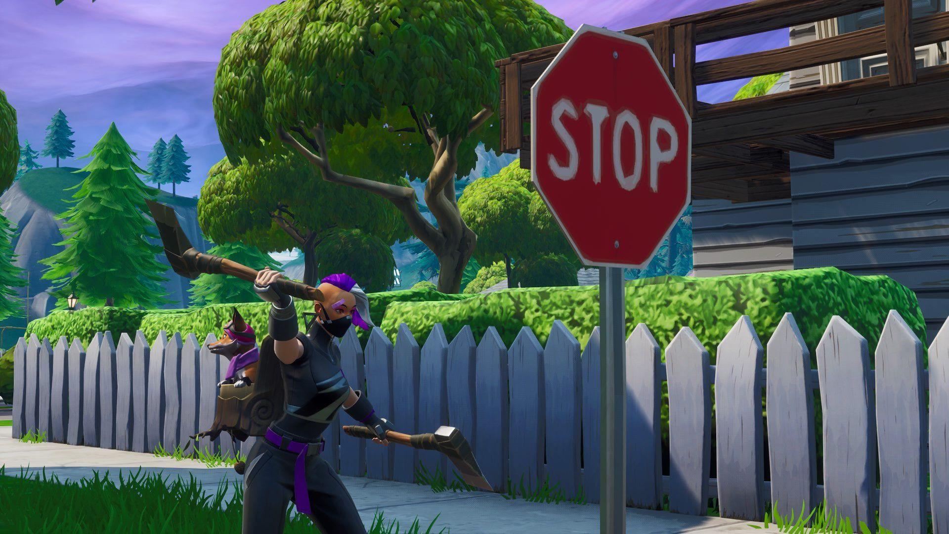 1920x1080 Fortnite' Stop Sign Locations: Where to Destroy Them in Season 10