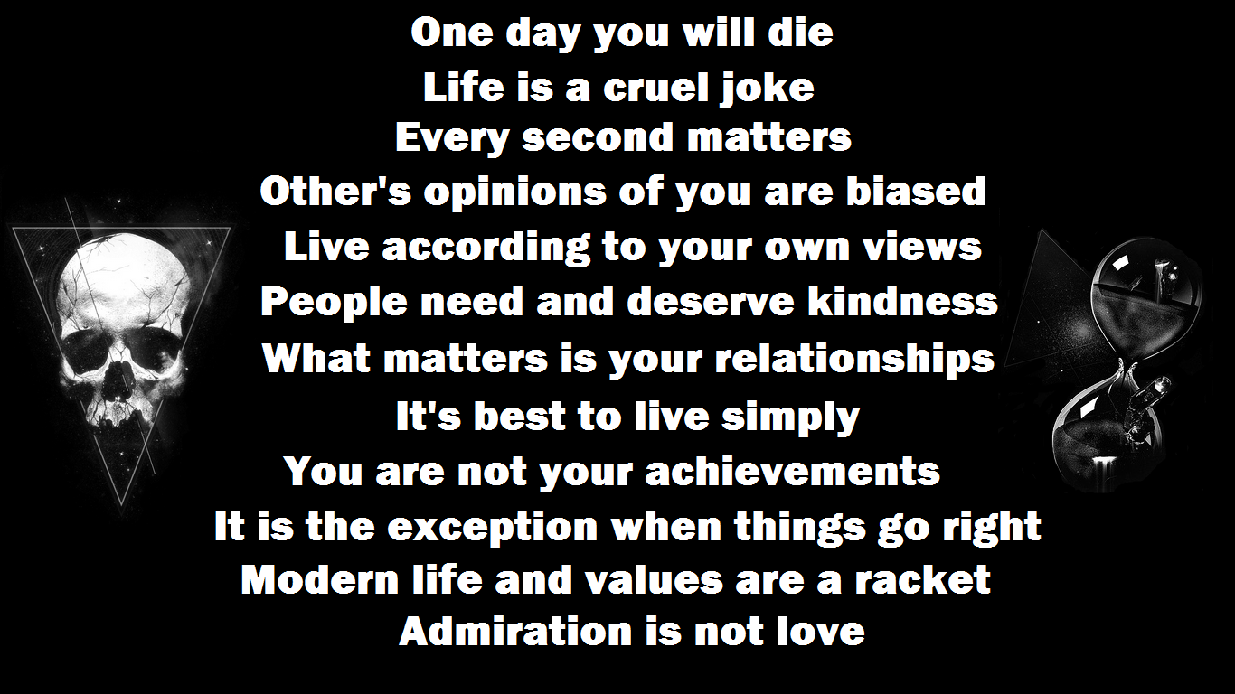 1366x768 #skull, #hourglasses, #demotivational, #motivational