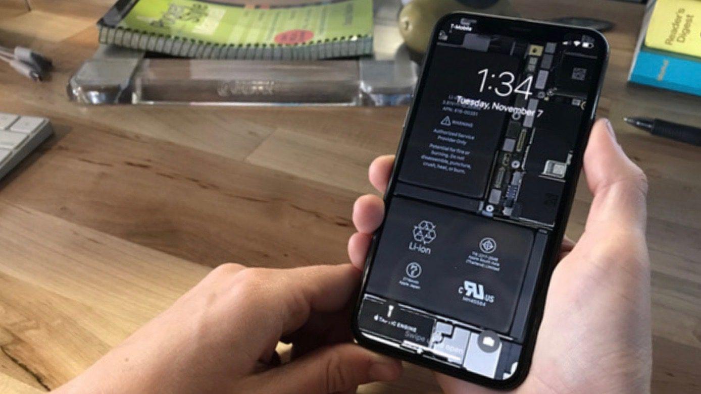1388x781 iFixit's internal iPhone X wallpaper are made more fun with bezel