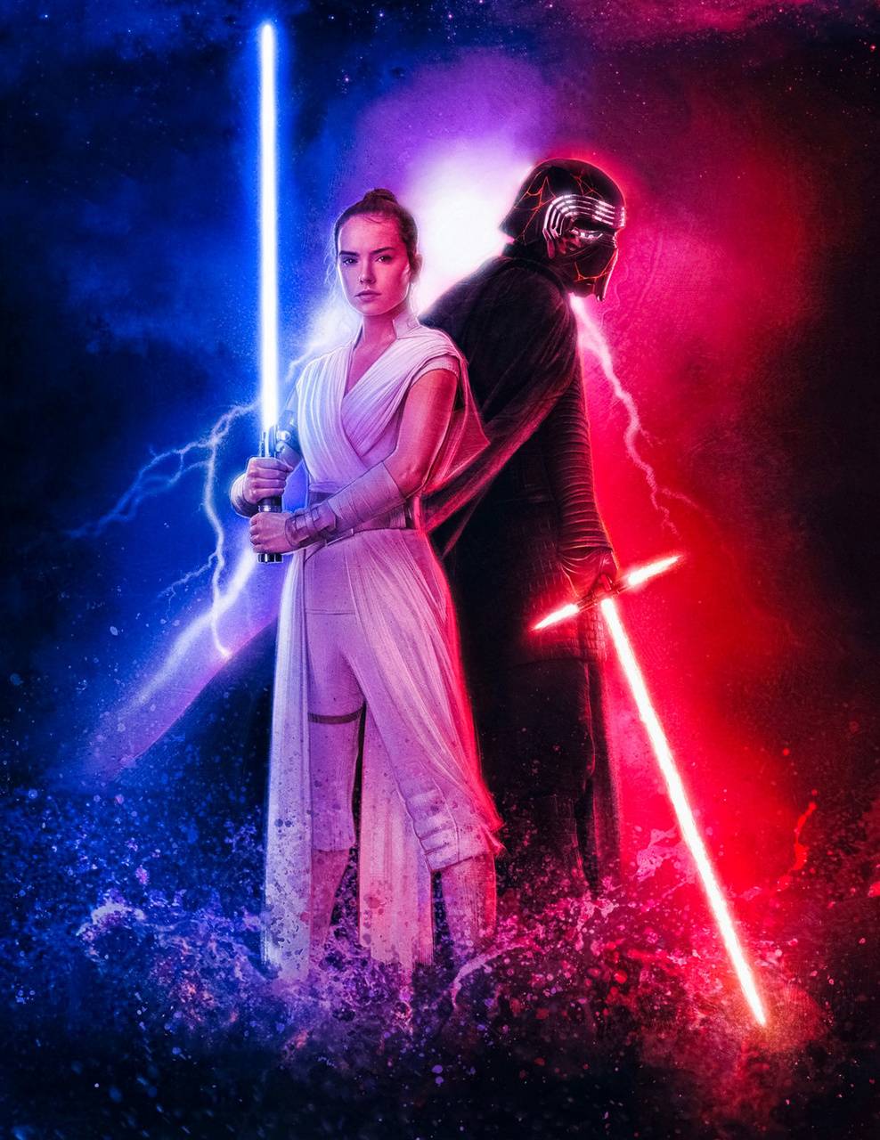 988x1280 Rey and kylo ren wallpaper