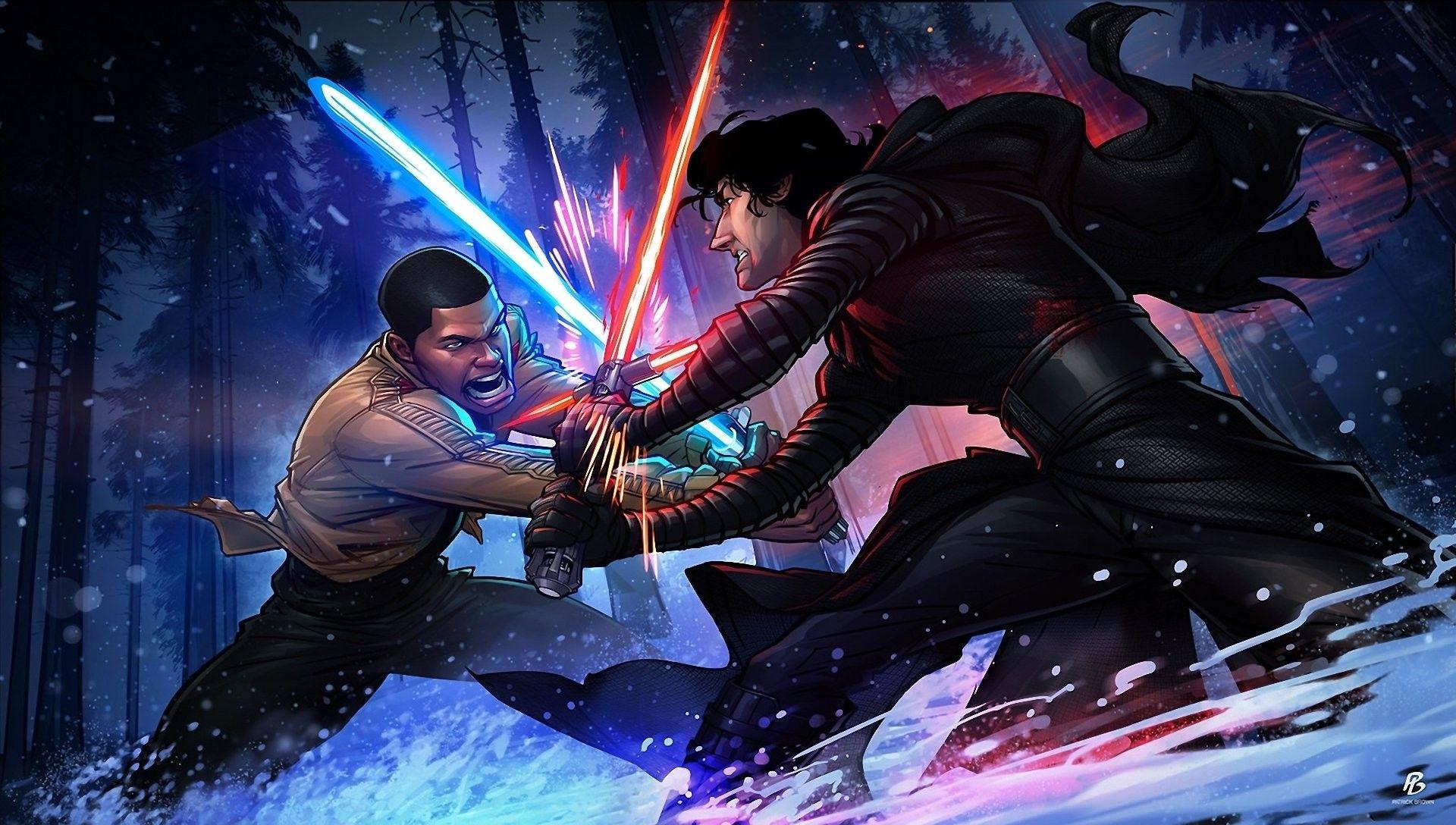 1920x1088 Finn Lightsaber Wallpaper