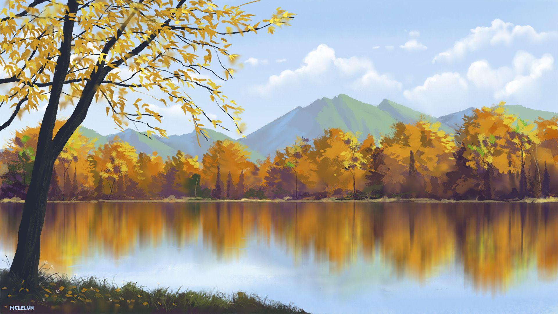 1920x1080 Anime Lake, HD Anime, 4k Wallpaper, Image, Background, Photo