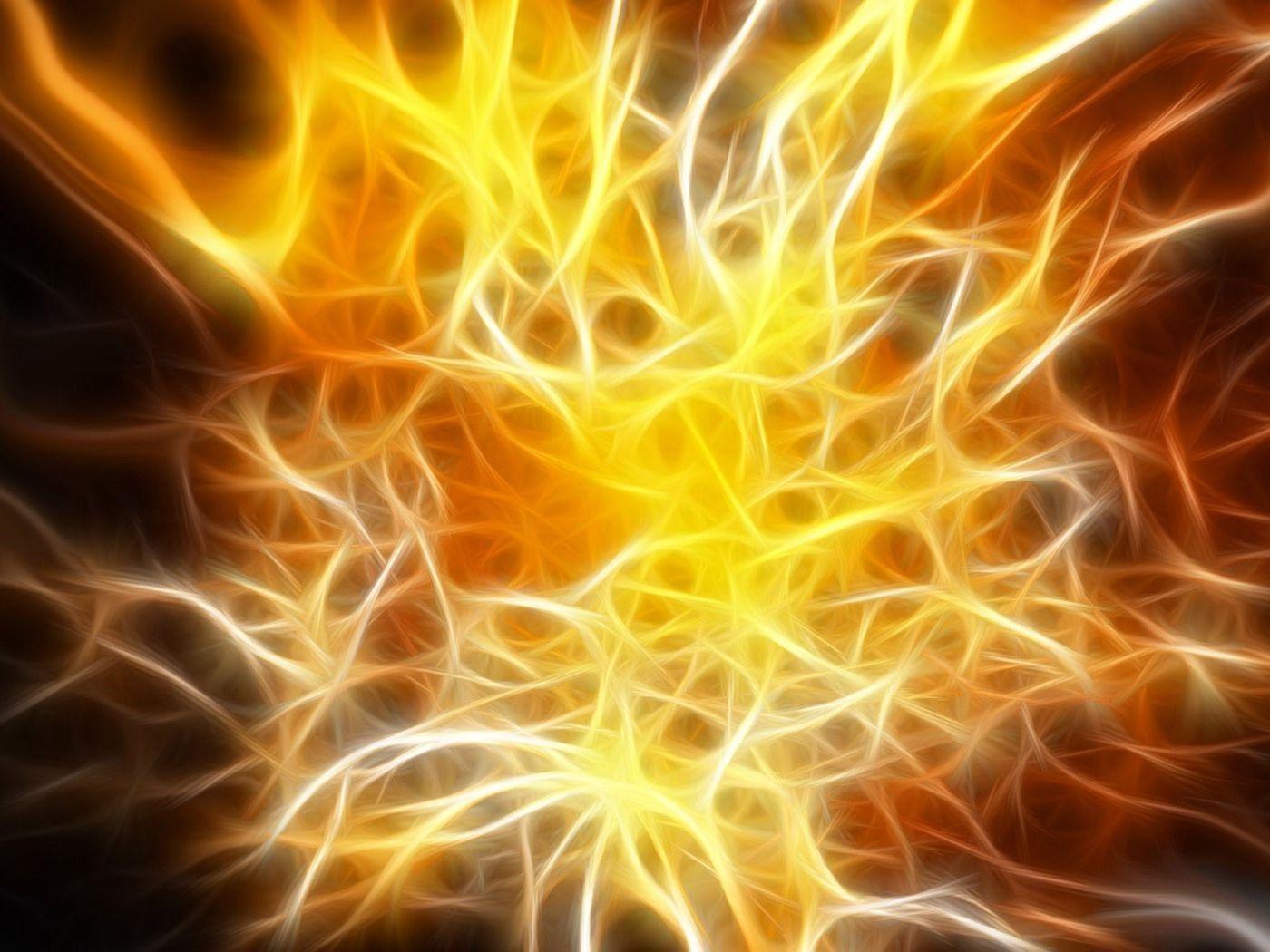 1400x1050 Download wallpaper 1400x1050 lines, explosion, fire, light