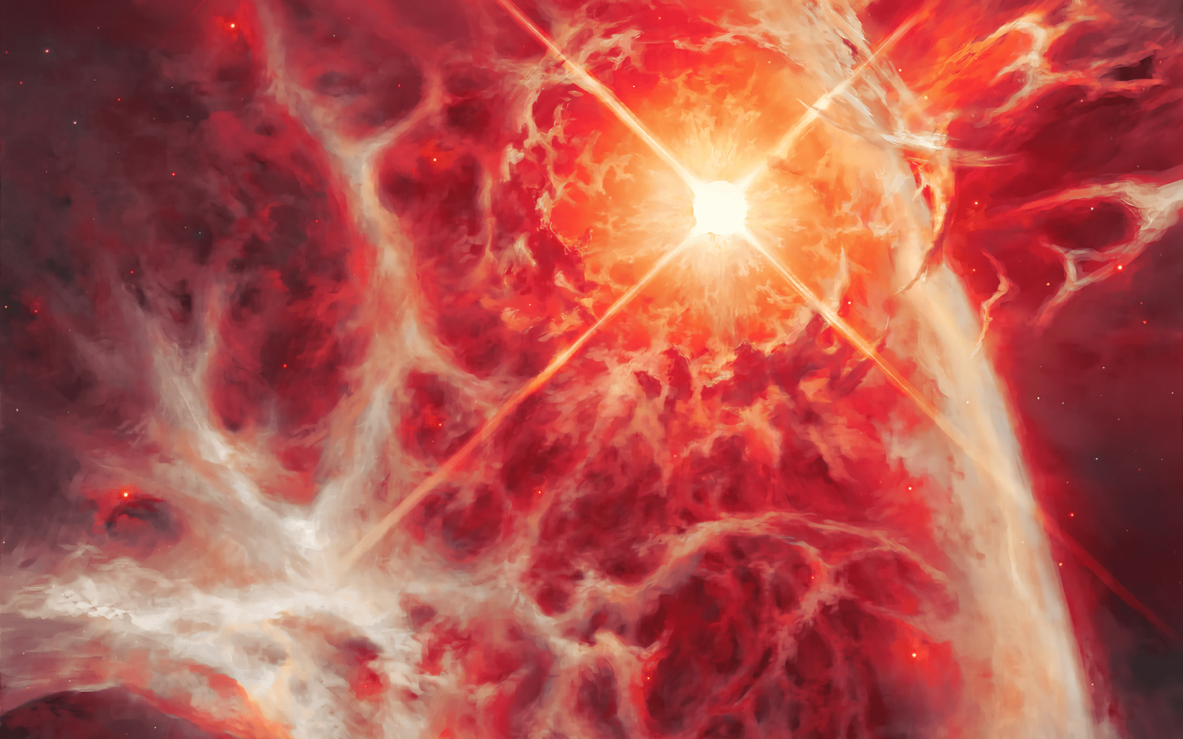 1680x1050 Download 1680x1050 Planet Explosion, Red, Fire, Sci Fi Wallpaper