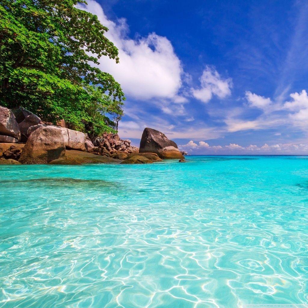 1024x1024 Beach Day Ultra HD Desktop Background Wallpaper for 4K UHD TV