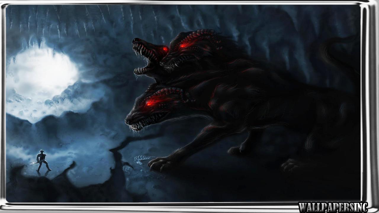 Image Clip Art Cerberus Desktop Wallpaper PNG 555x526px Cerberus  Blackandwhite Demon Drawing Fictional Character Download Free