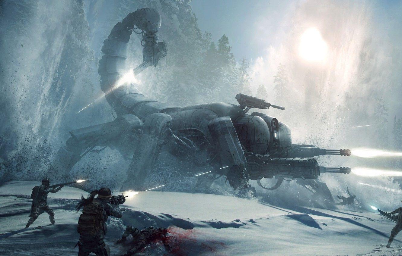1332x850 Wallpaper snow, the game, shooting, Scorpio, game, RPG, Wasteland