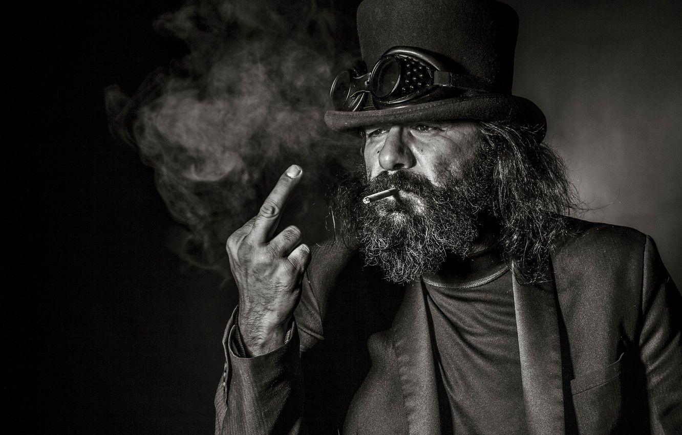 1332x850 Wallpaper background, portrait, man, glasses, cigarette, beard