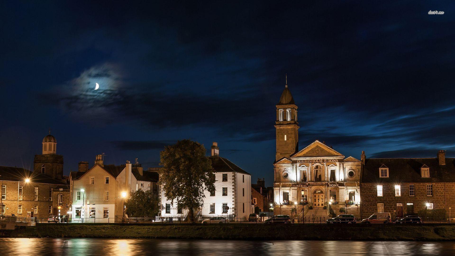 1920x1080 Glasgow at night wallpaper wallpaper