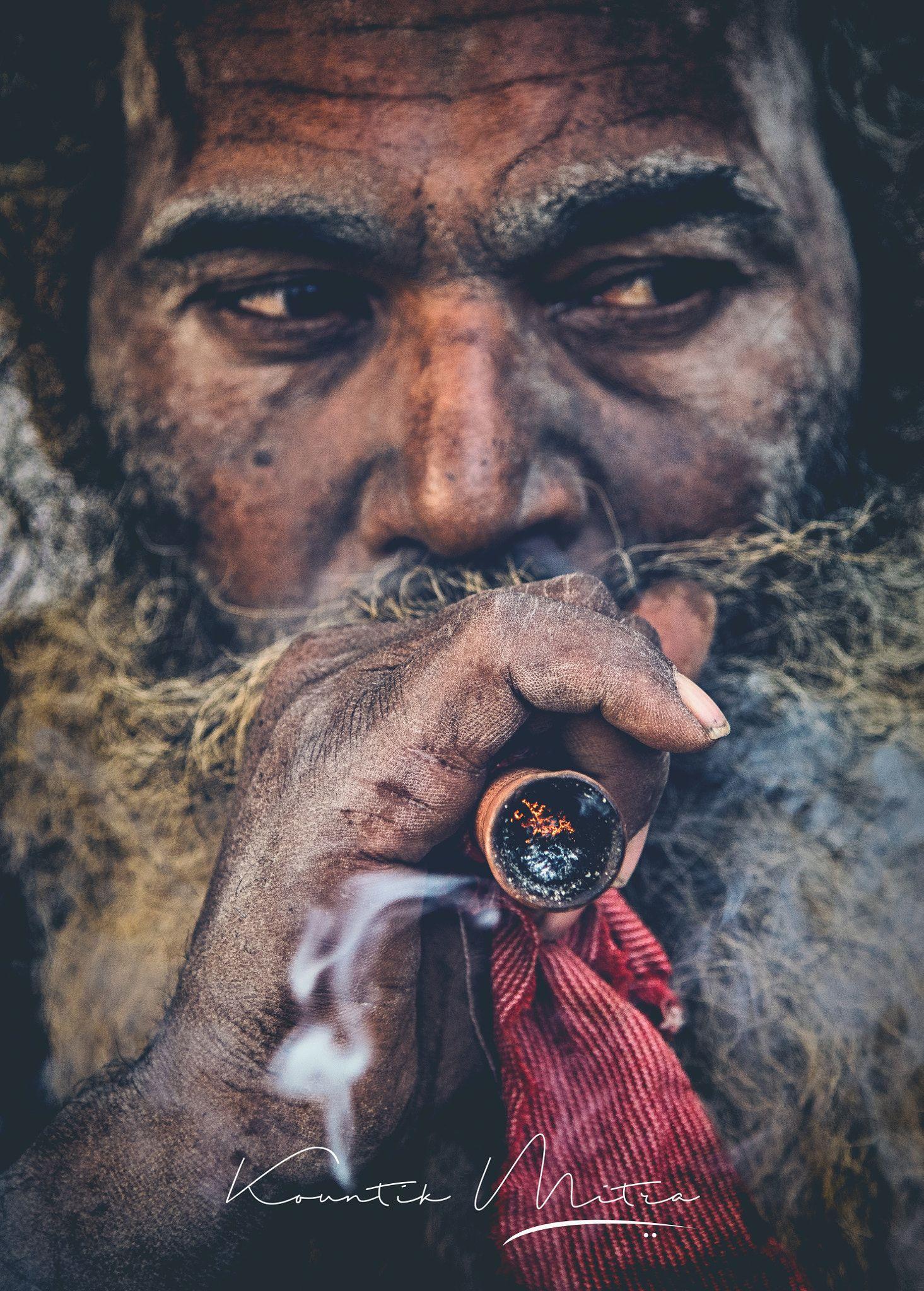 1465x2048 Beard Man Smoking Wallpaper & Background Download