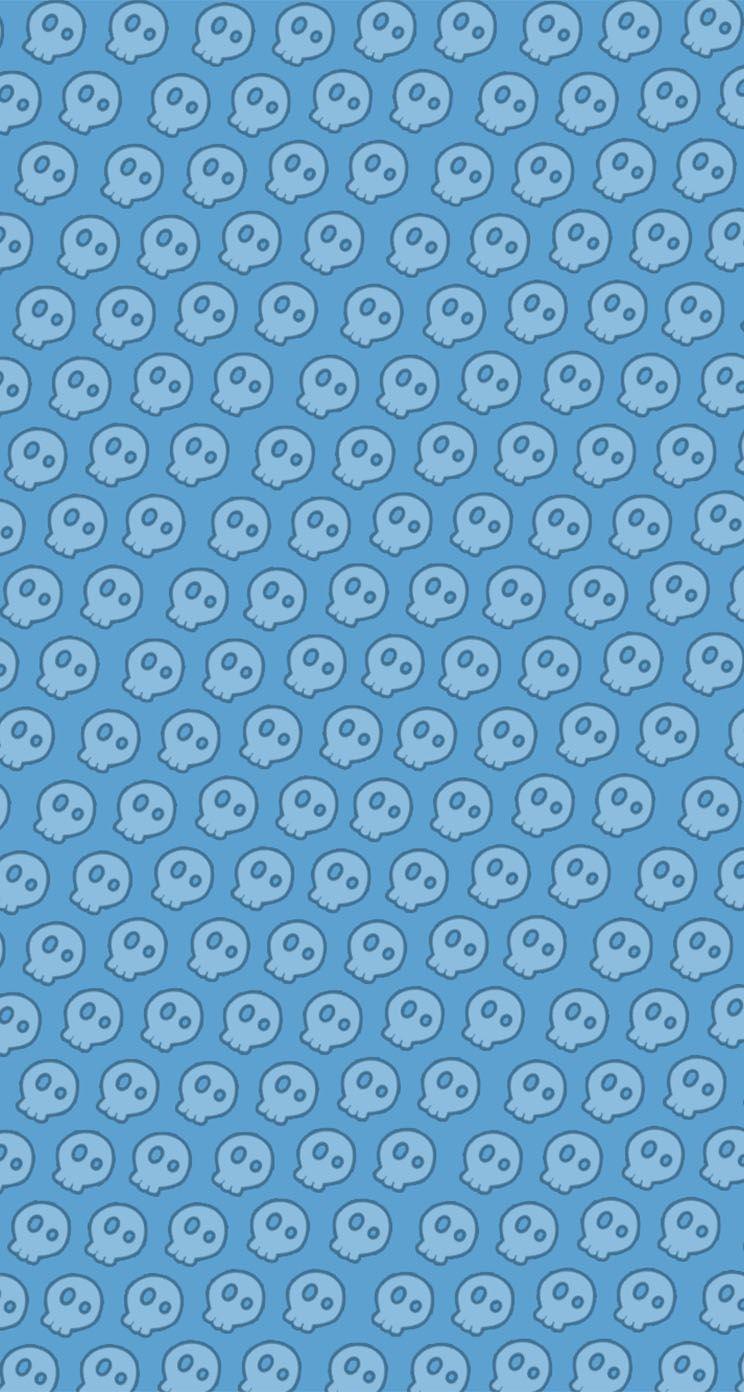 744x1392 Cute Skulls iPhone Wallpaper