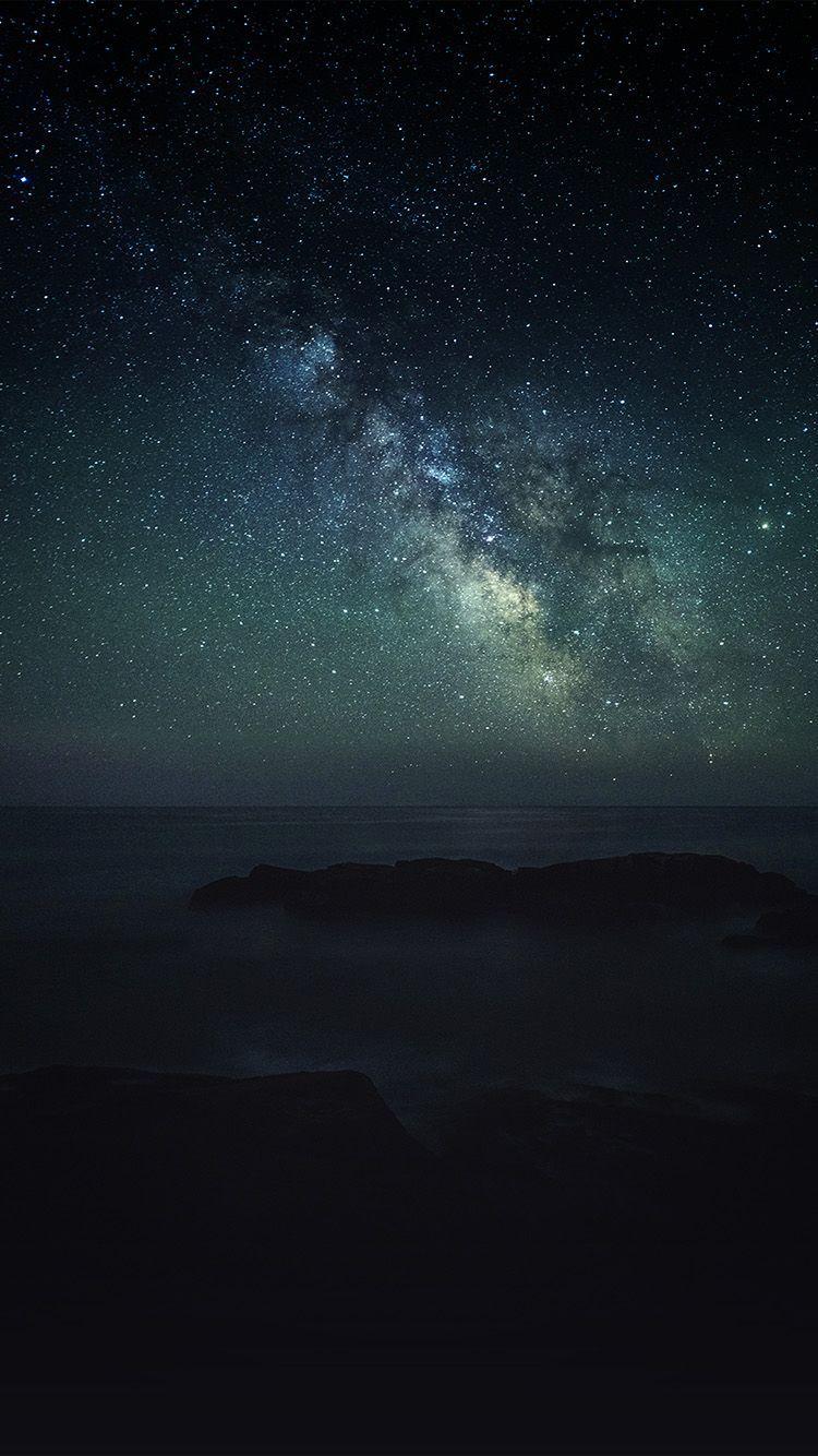 750x1334 AURORA STAR DARK NIGHT SKY NATURE SPACE WALLPAPER HD IPHONE. Dark