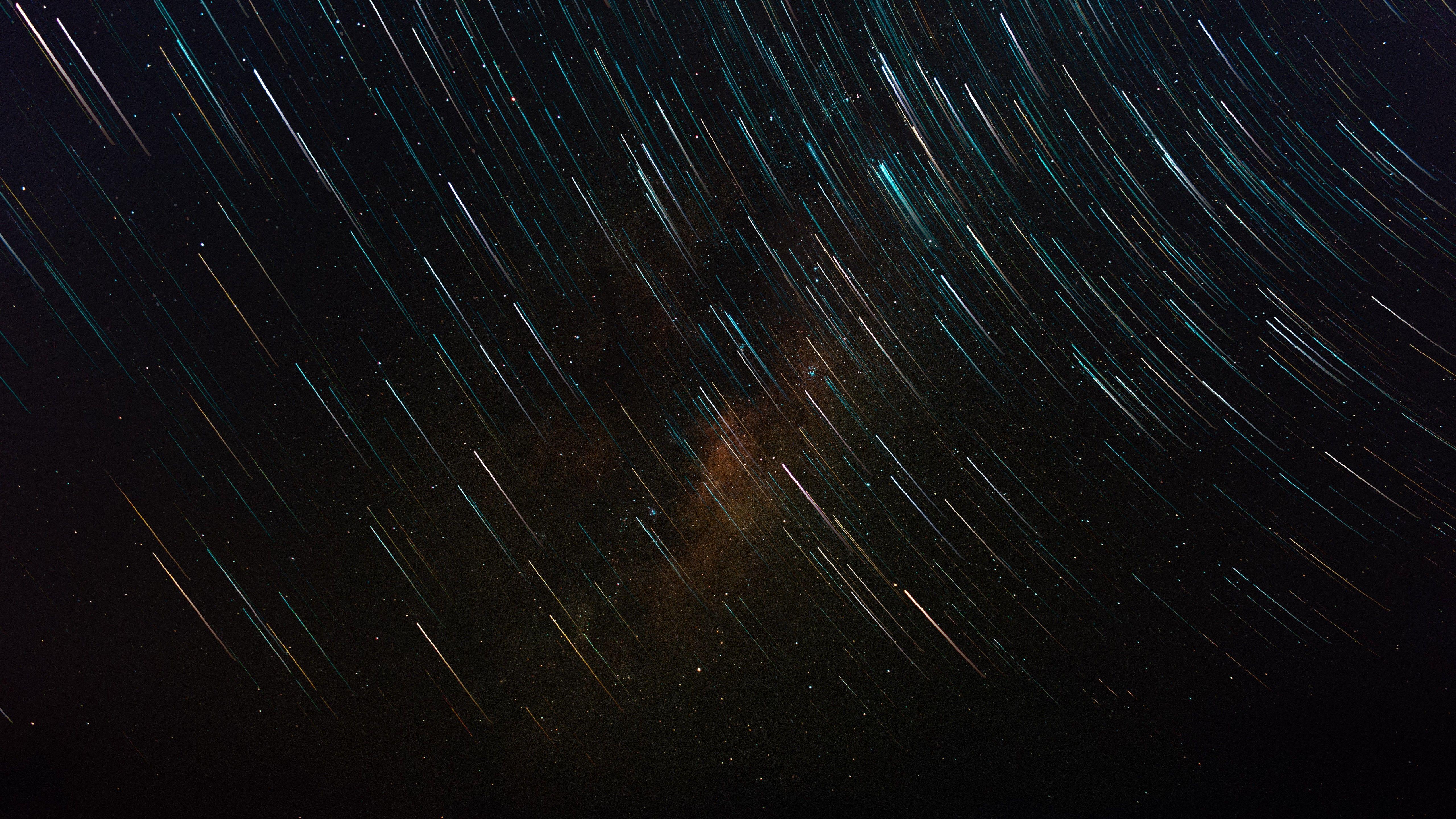 5120x2880 Wallpaper Stars, star trail, galaxy, sky, 4K, 6K, Space