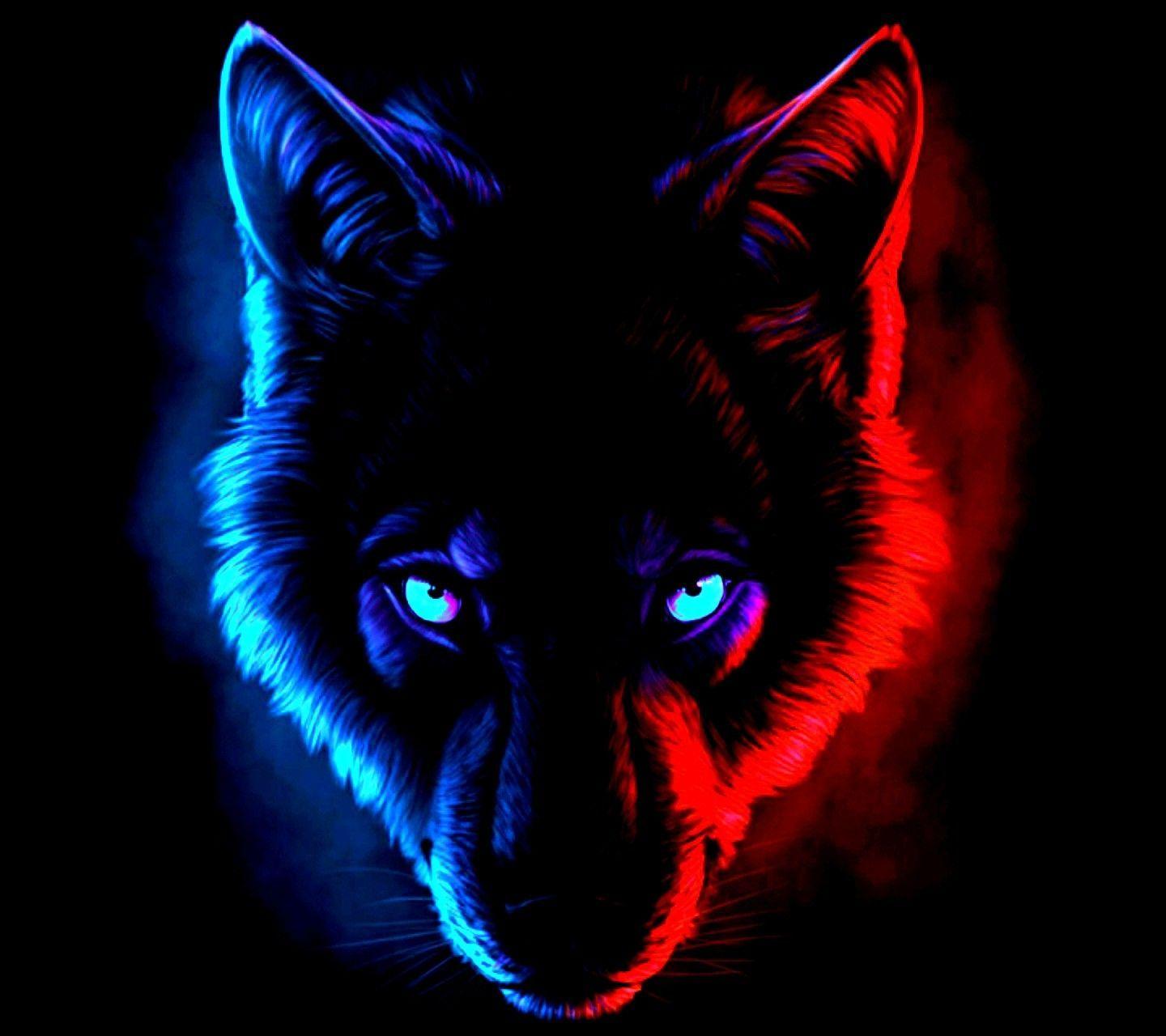 Red and Blue Wolf Wallpapers - Top Những Hình Ảnh Đẹp