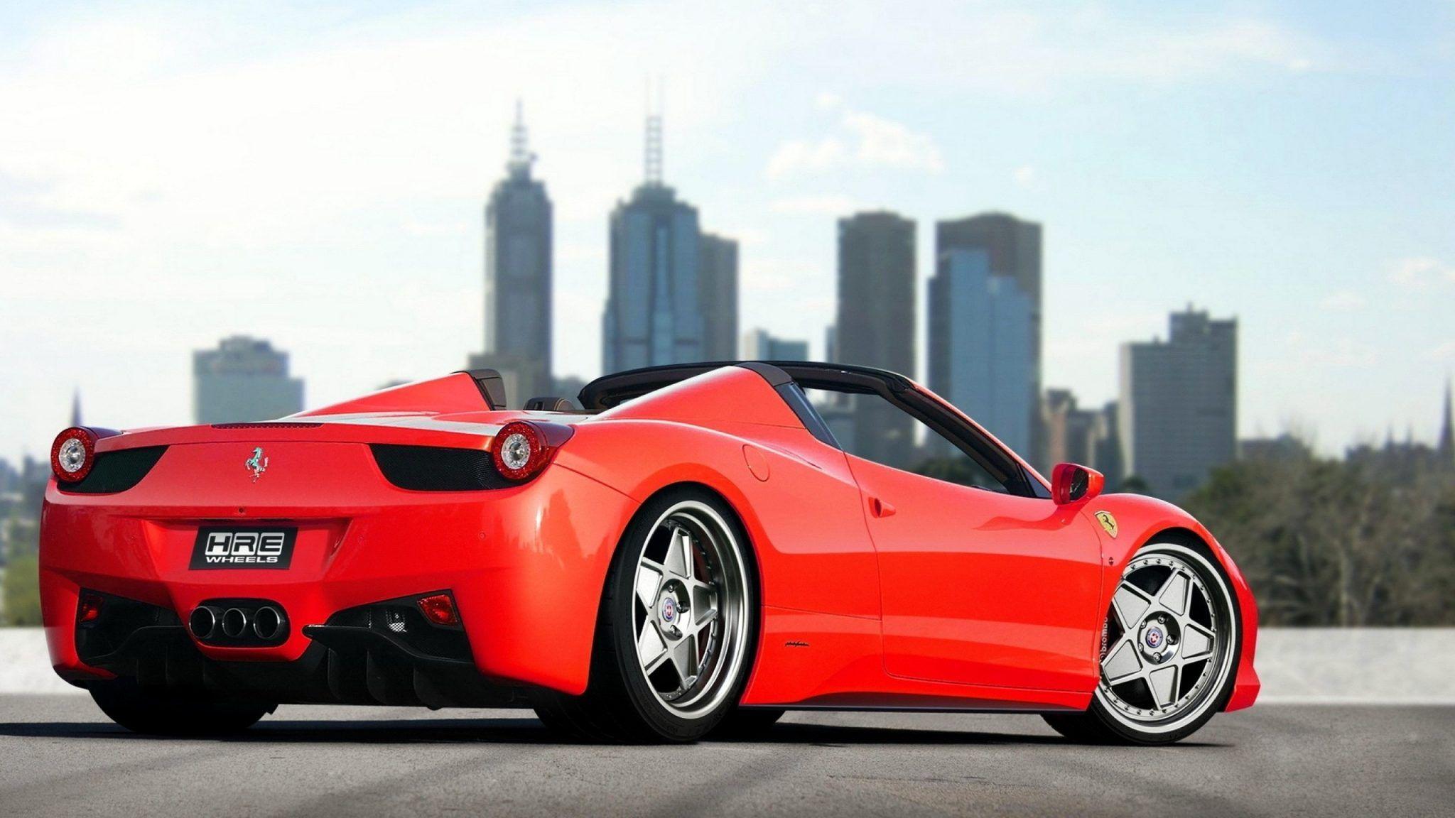 2048x1152 Ferrari 458 Italia Spider Full HD Wallpaper