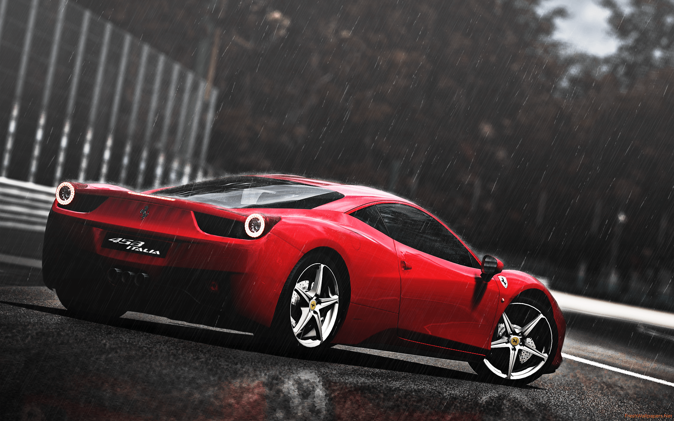 2560x1600 Ferrari 458 Italia Wallpaper Ferrari In Rain, HD Wallpaper