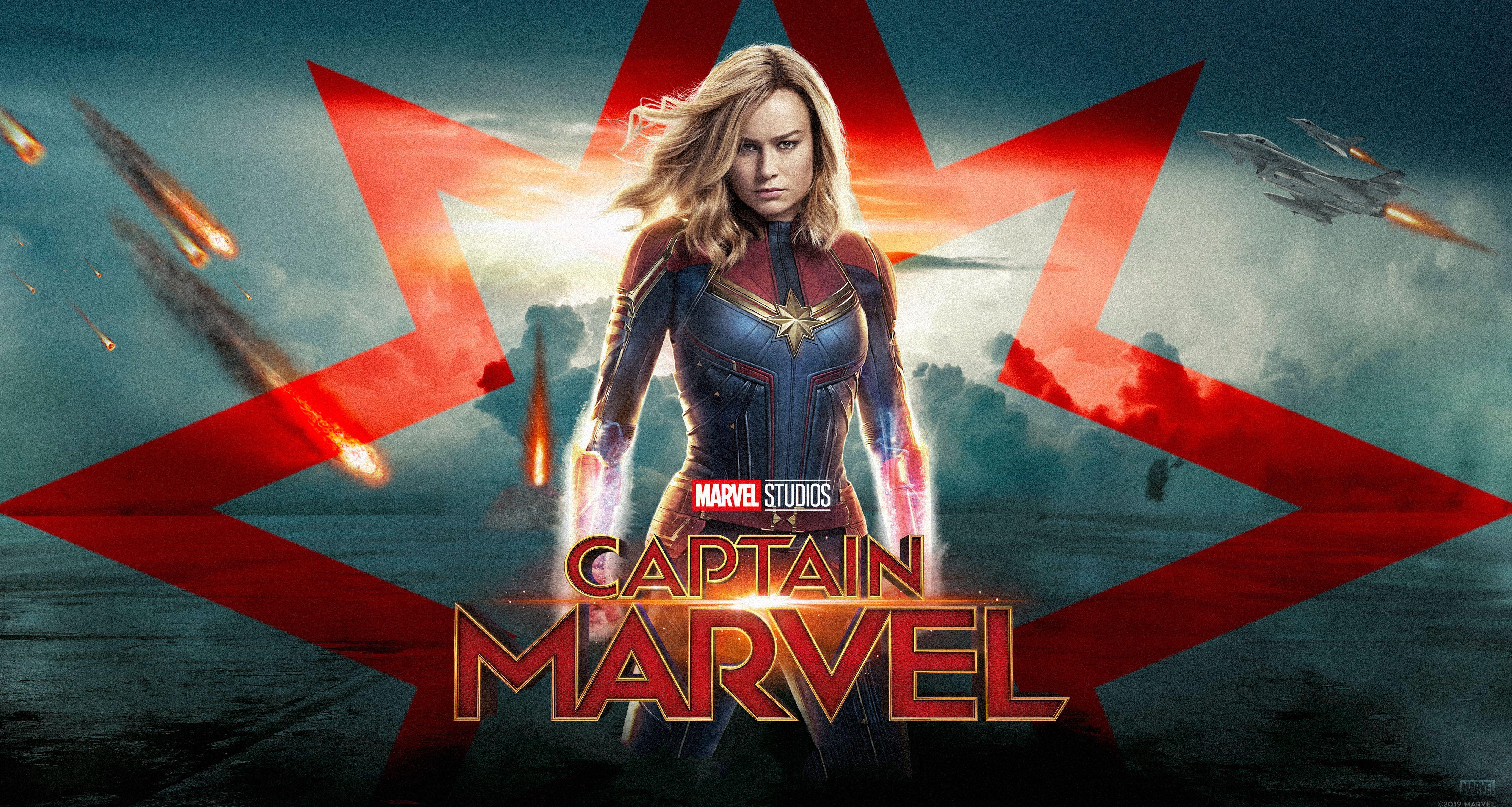 3 Sizes Movie Poster 2019 Marvel Studio's "Captain Marvel" With Brie Larson 