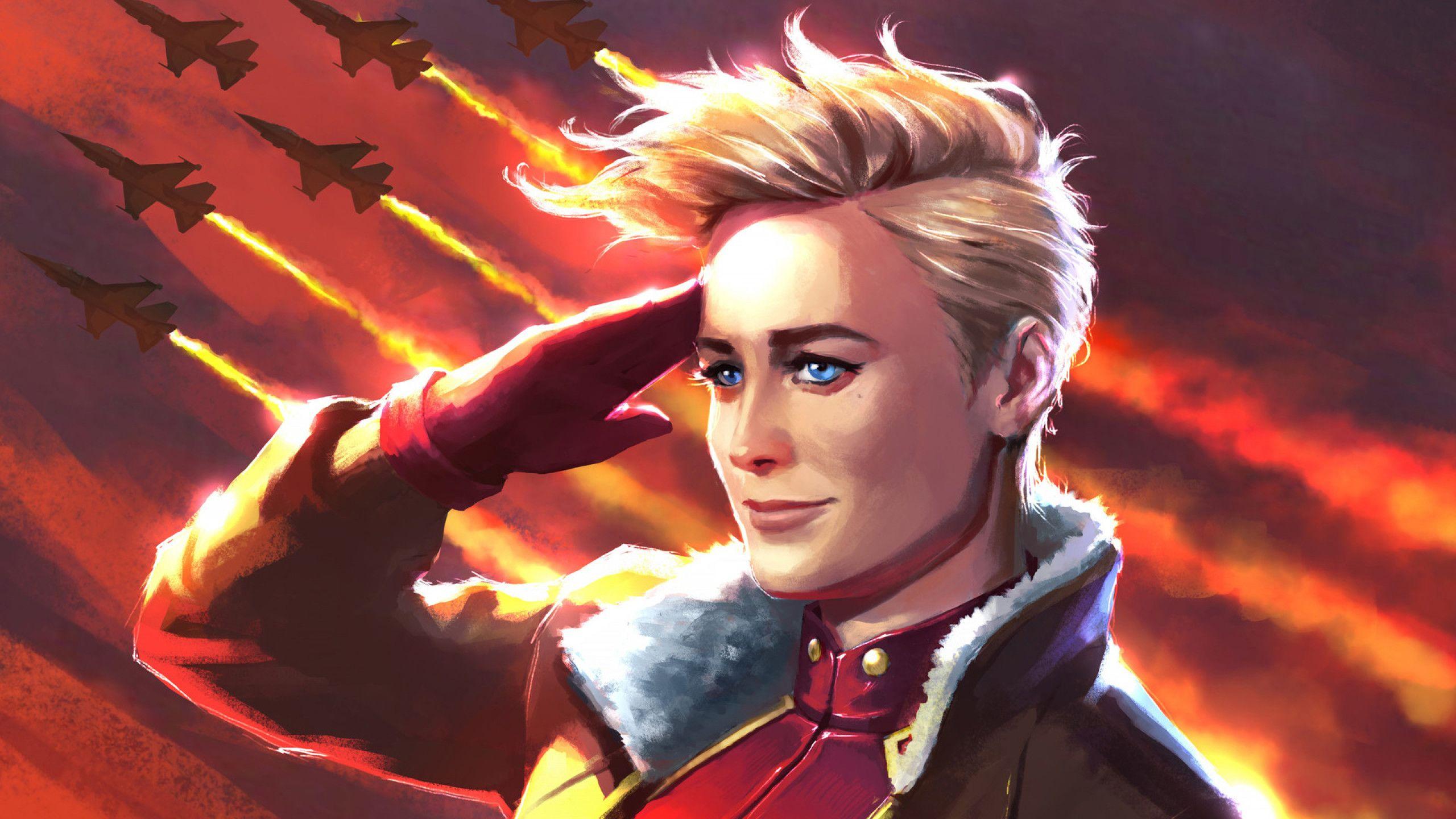 2560x1440 Captain Marvel Movie Carol Danvers 1440P Resolution HD