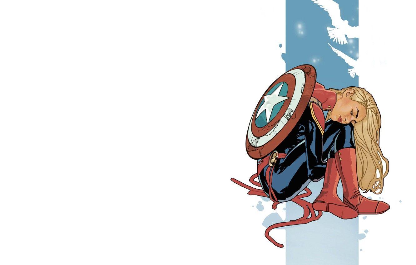 1332x850 Wallpaper Shield, comic, comics, MARVEL, Carol Danvers, Captain