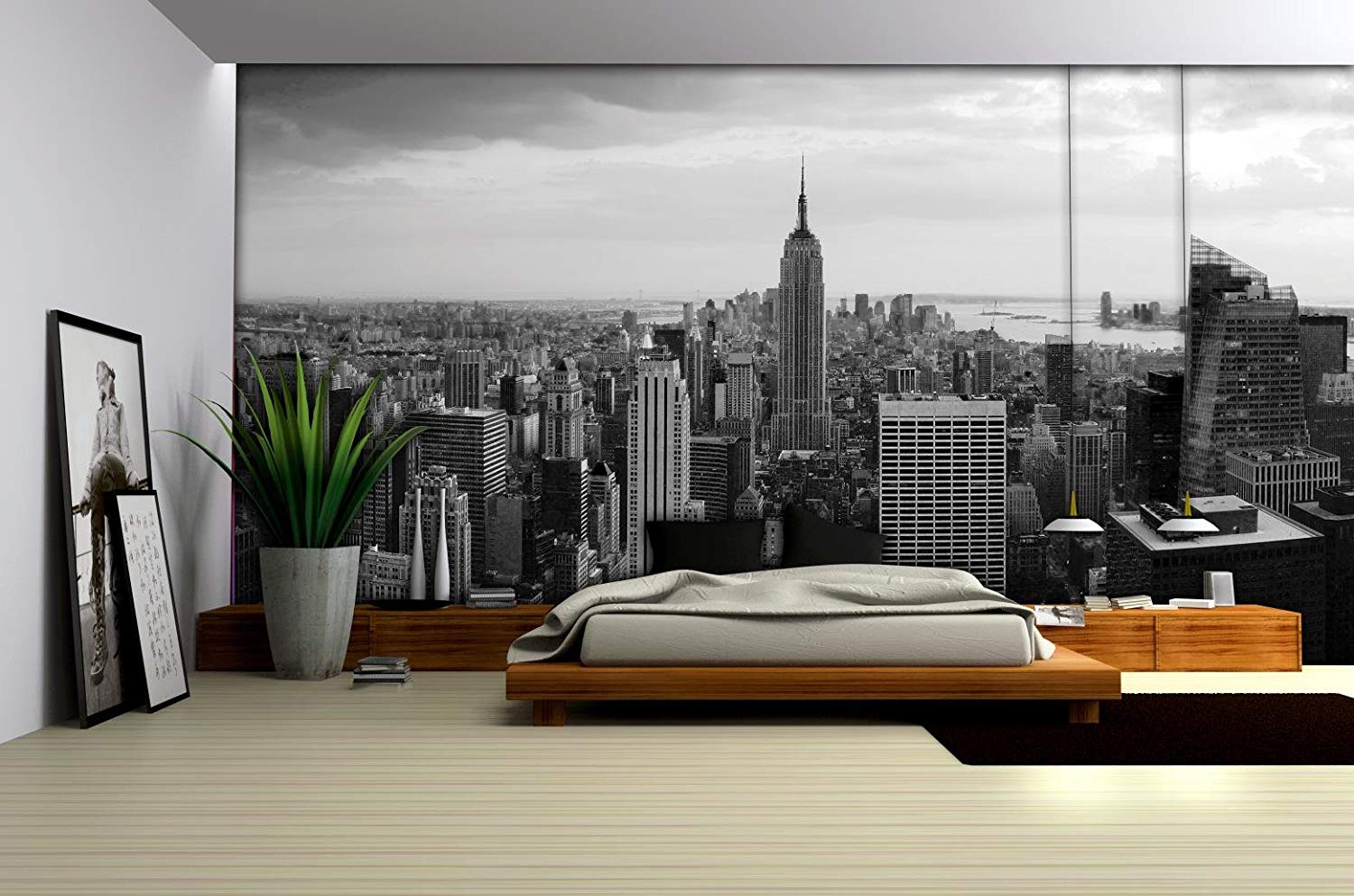 1500x993 New York City Skyline Black and White .