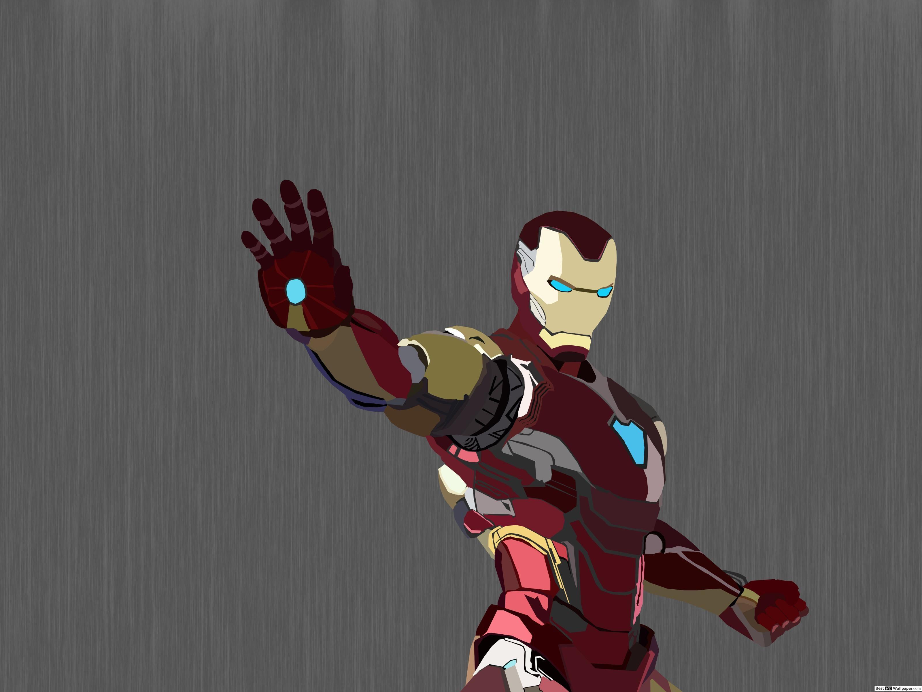 3200x2400 Iron Man (Minimalist Fanart) HD wallpaper download