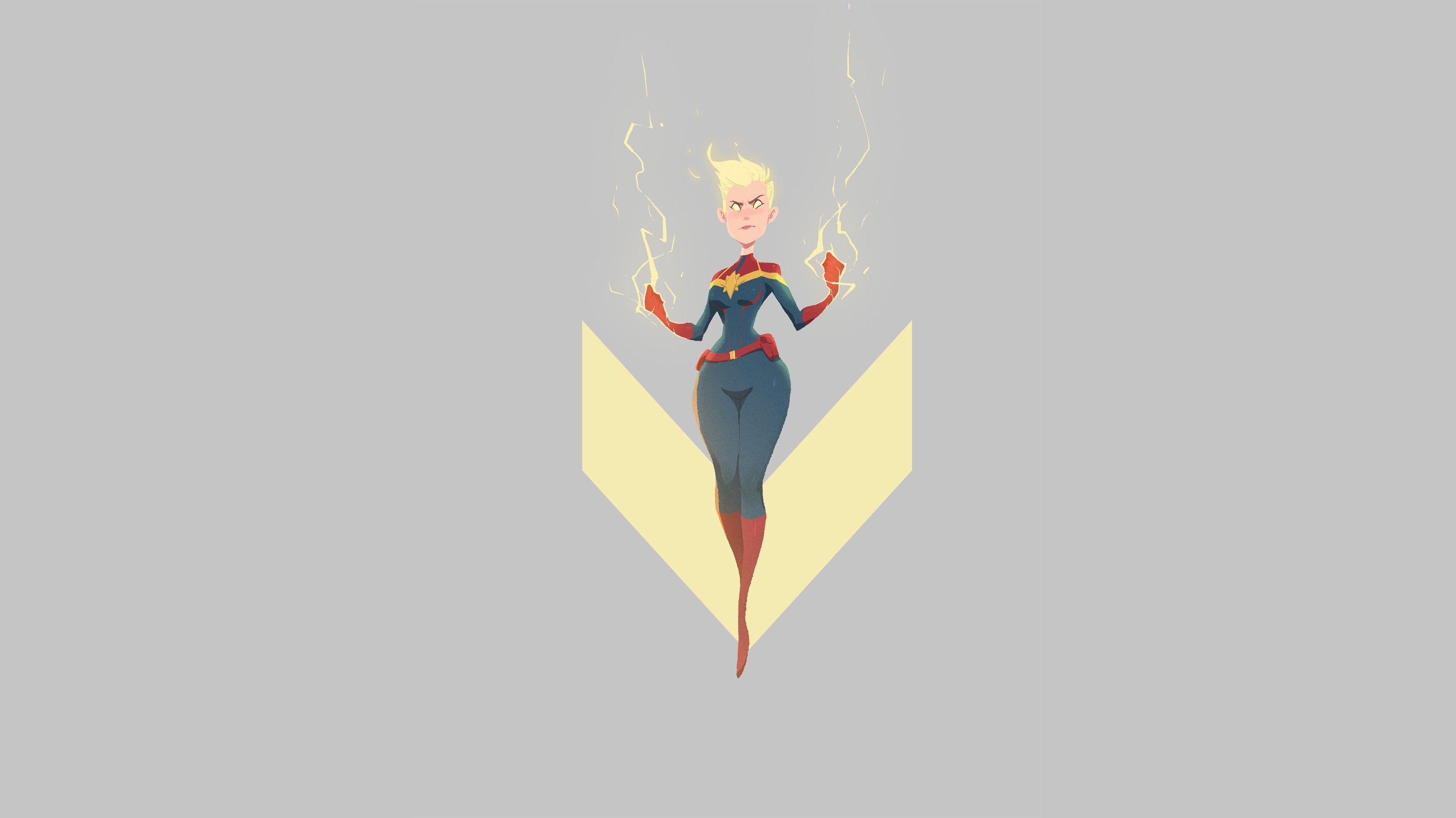 3840x2160 Wallpaper 4k Captain Marvel Minimal Captain Marvel Minimal 4k