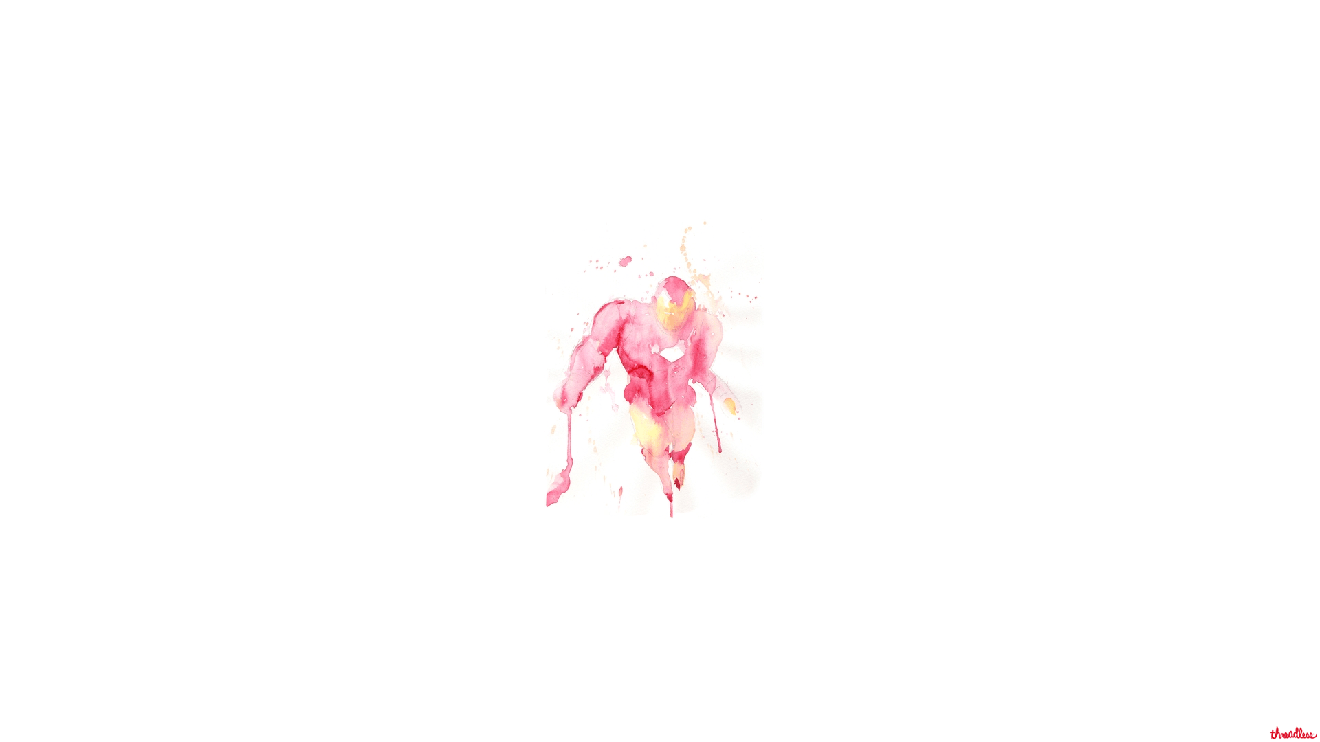1920x1080 Minimalistic watercolor Iron Man [1920x1080]