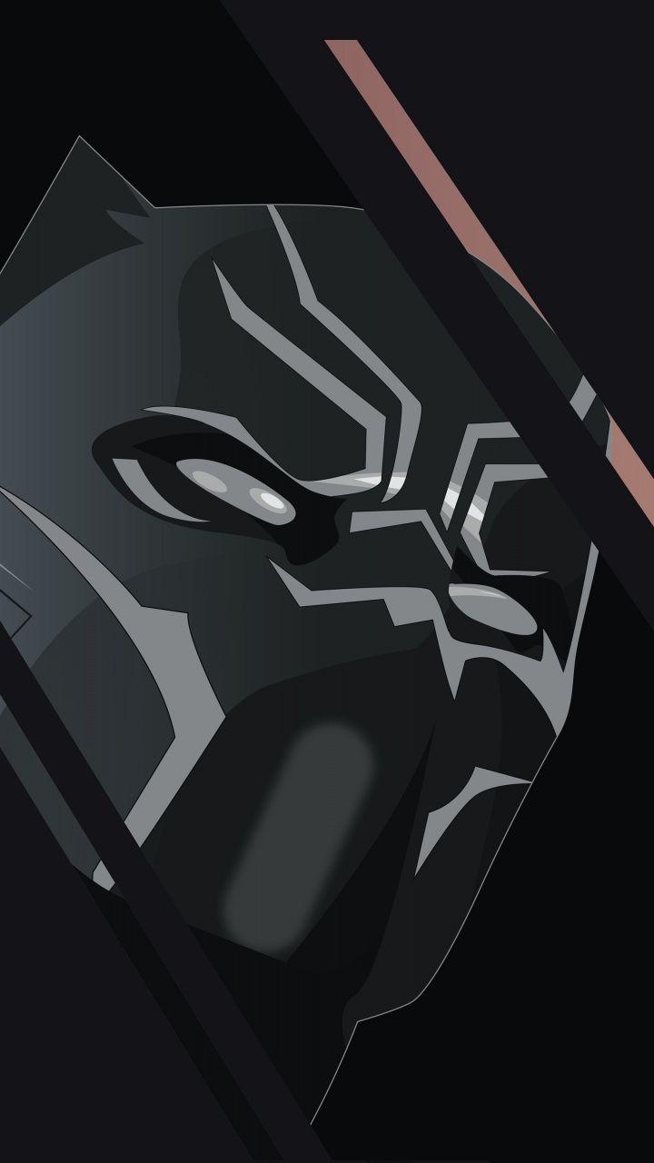 720x1280 imposing wallpaper Black Panther, Tchalla, Marvel Comics