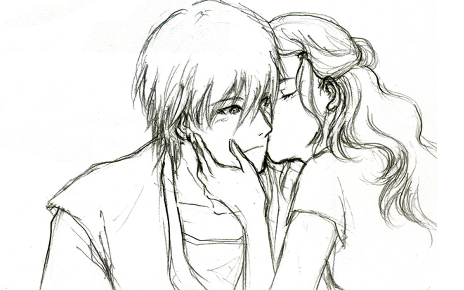 1920x1200 love drawings in pencil.