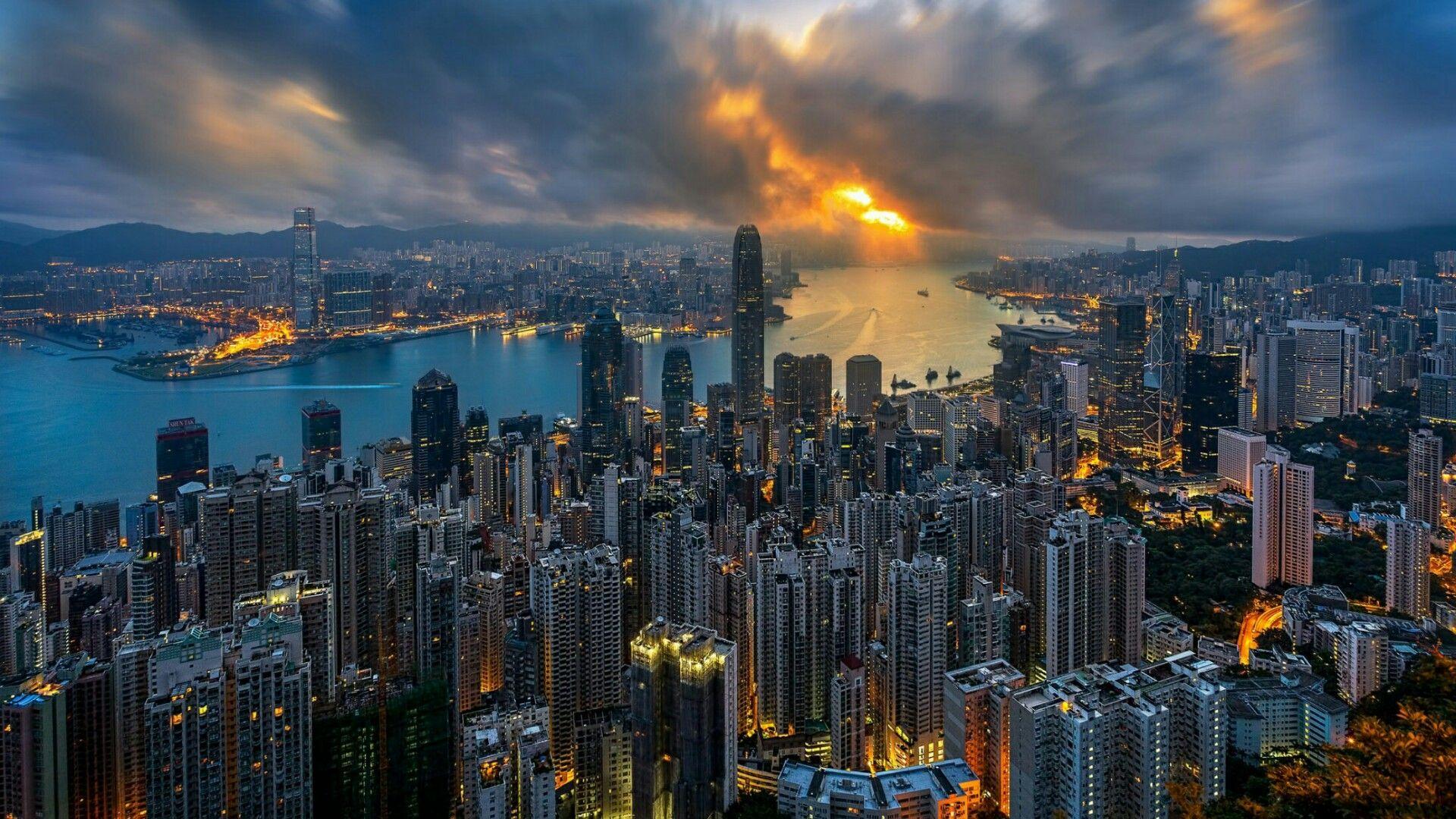 Hong Kong Skyline Wallpapers - Top Free Hong Kong Skyline Backgrounds ...