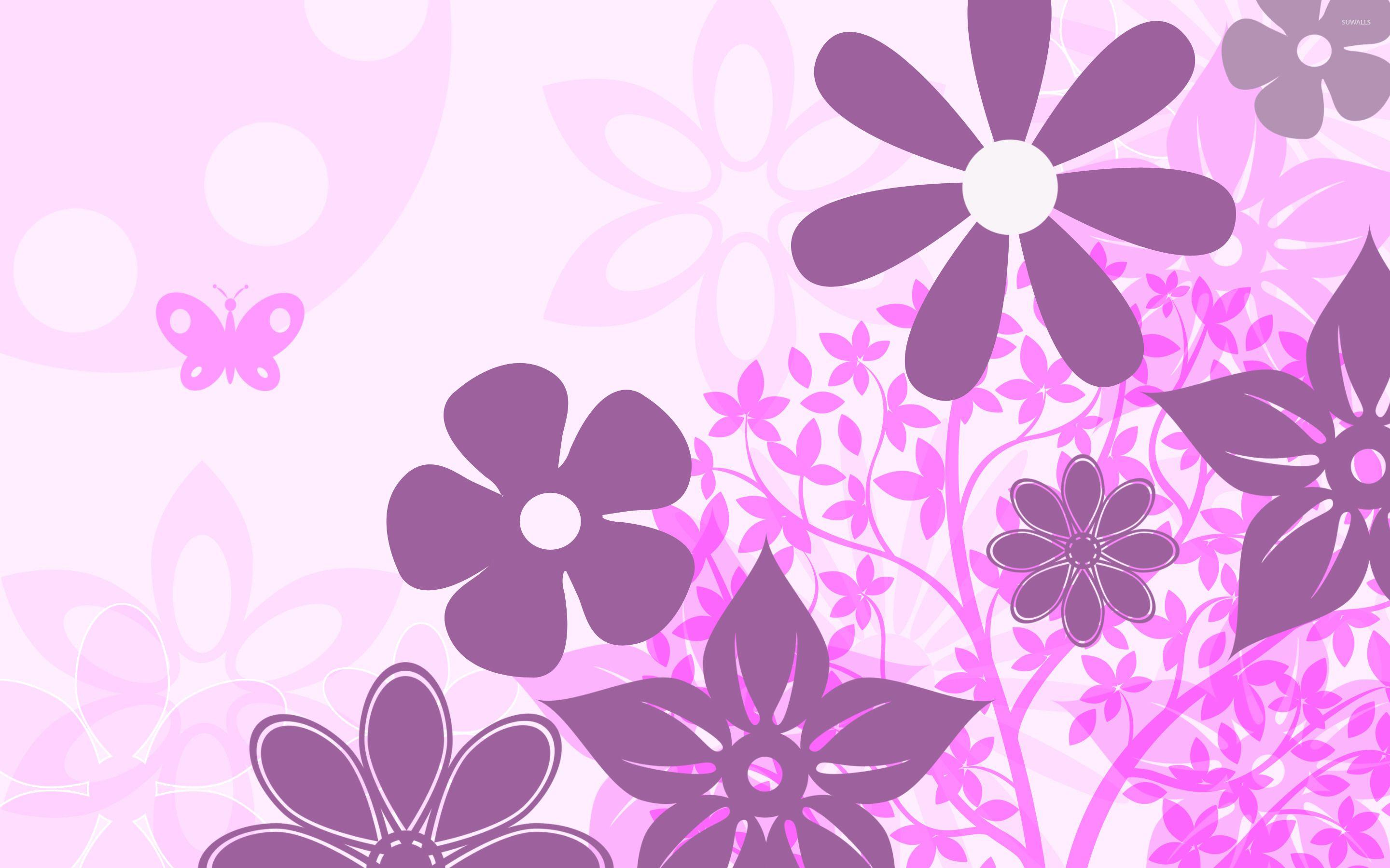2880x1800 Hình nền hoa màu tím - Hình nền vector