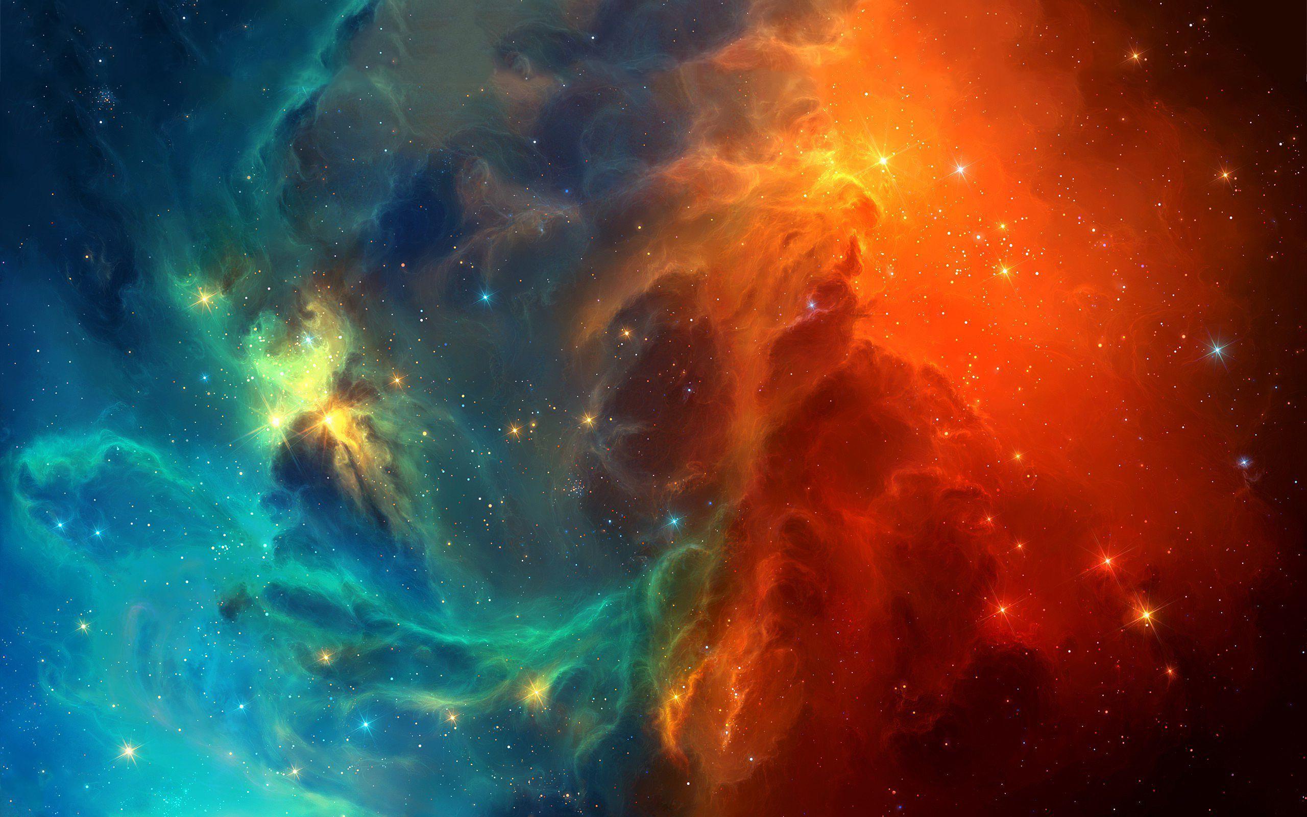 2560x1600 Rainbow Nebula Wallpaper HD