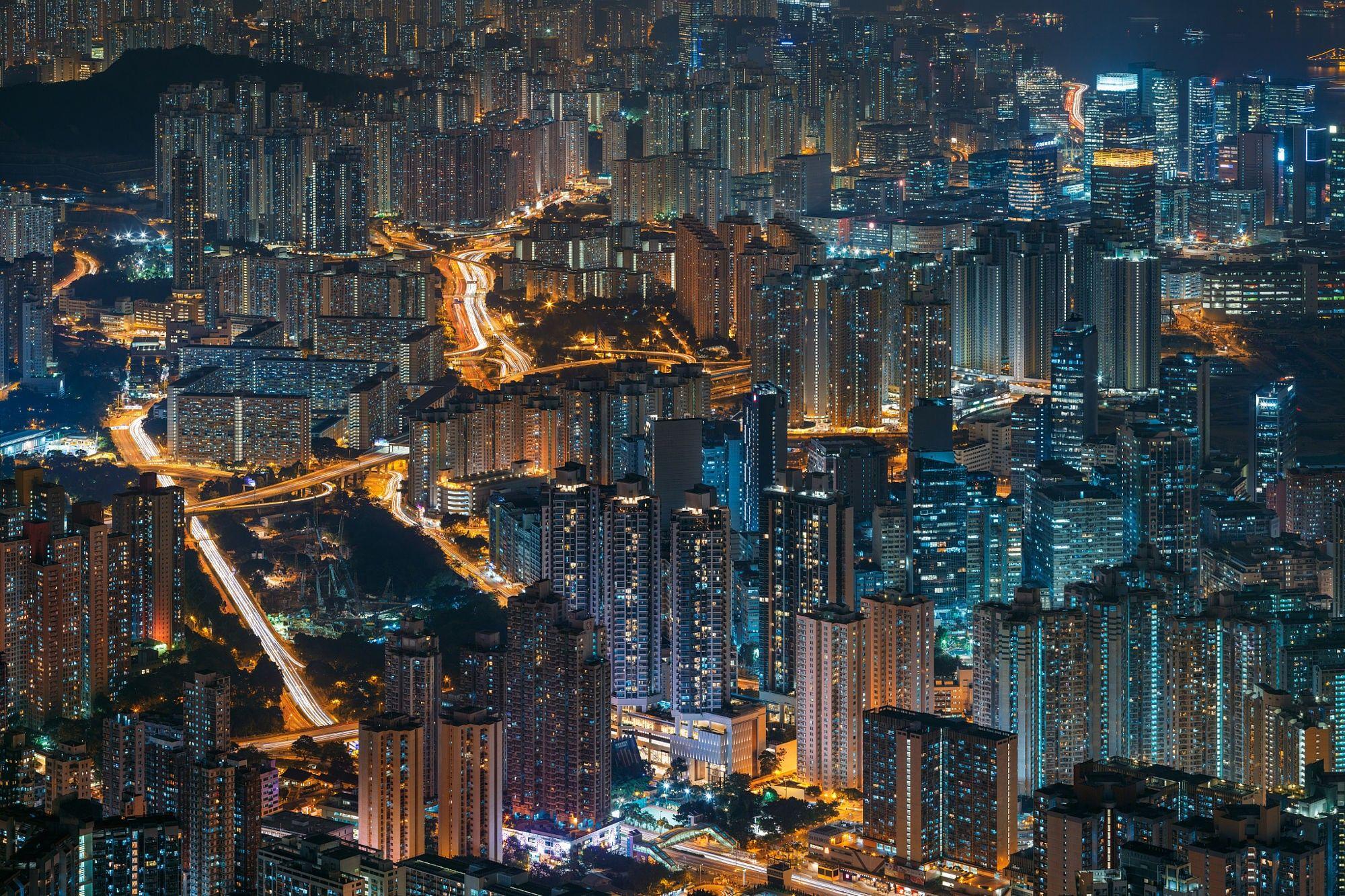 2000x1333 cityscape city lights hong kong wallpaper and background