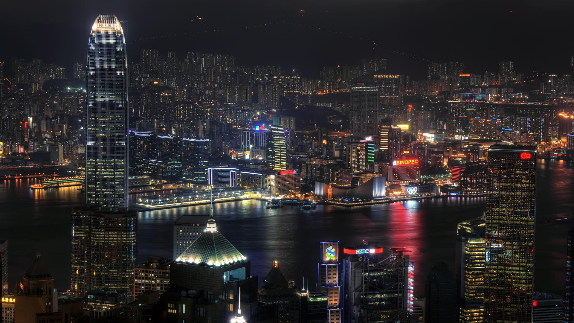 1920x1080 Hong Kong Skyline at Night HD Wallpaper FullHDWpp HD