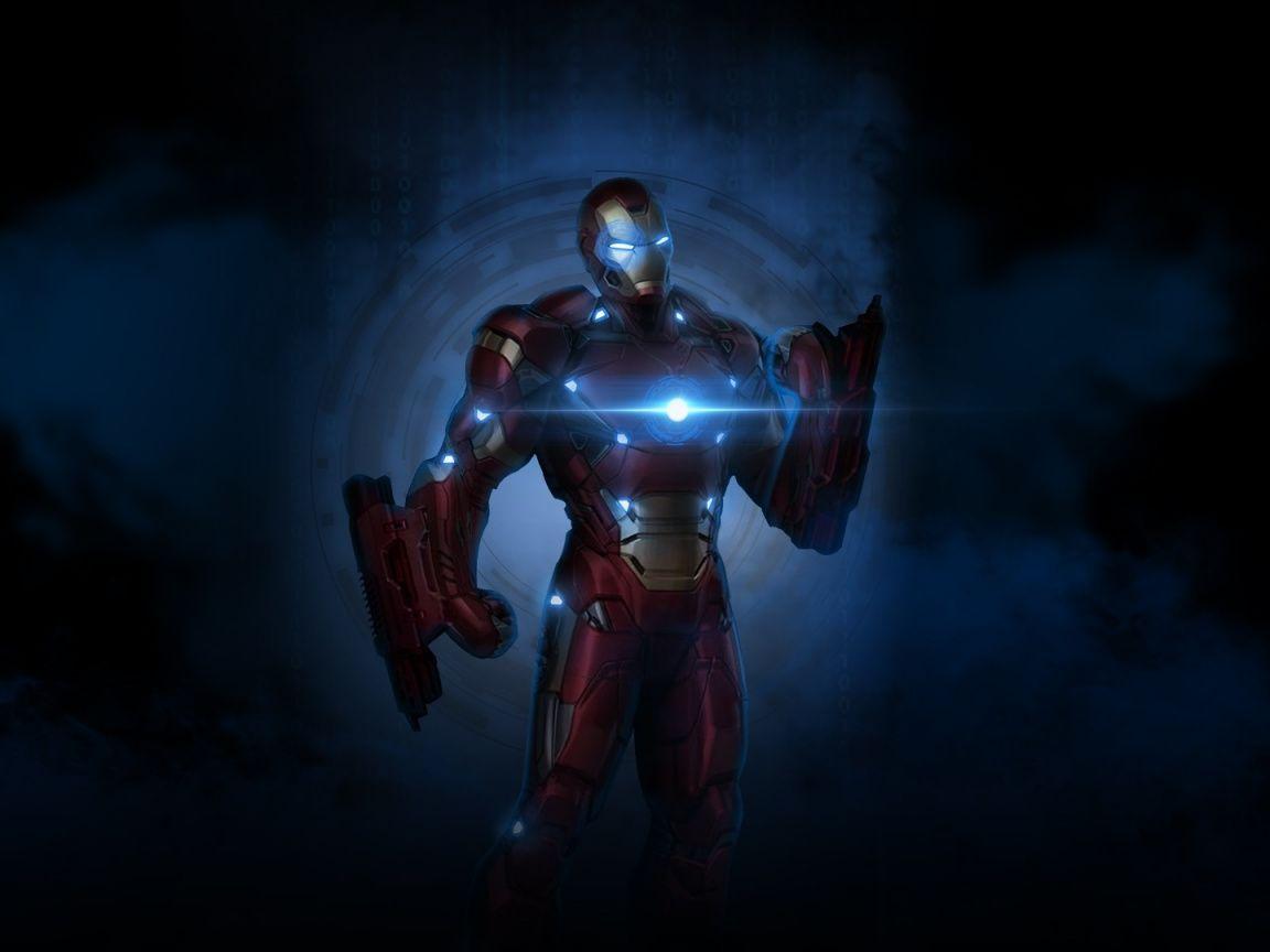 1152x864 Download 1152x864 wallpaper iron man, dark, artworks, standard 4:3
