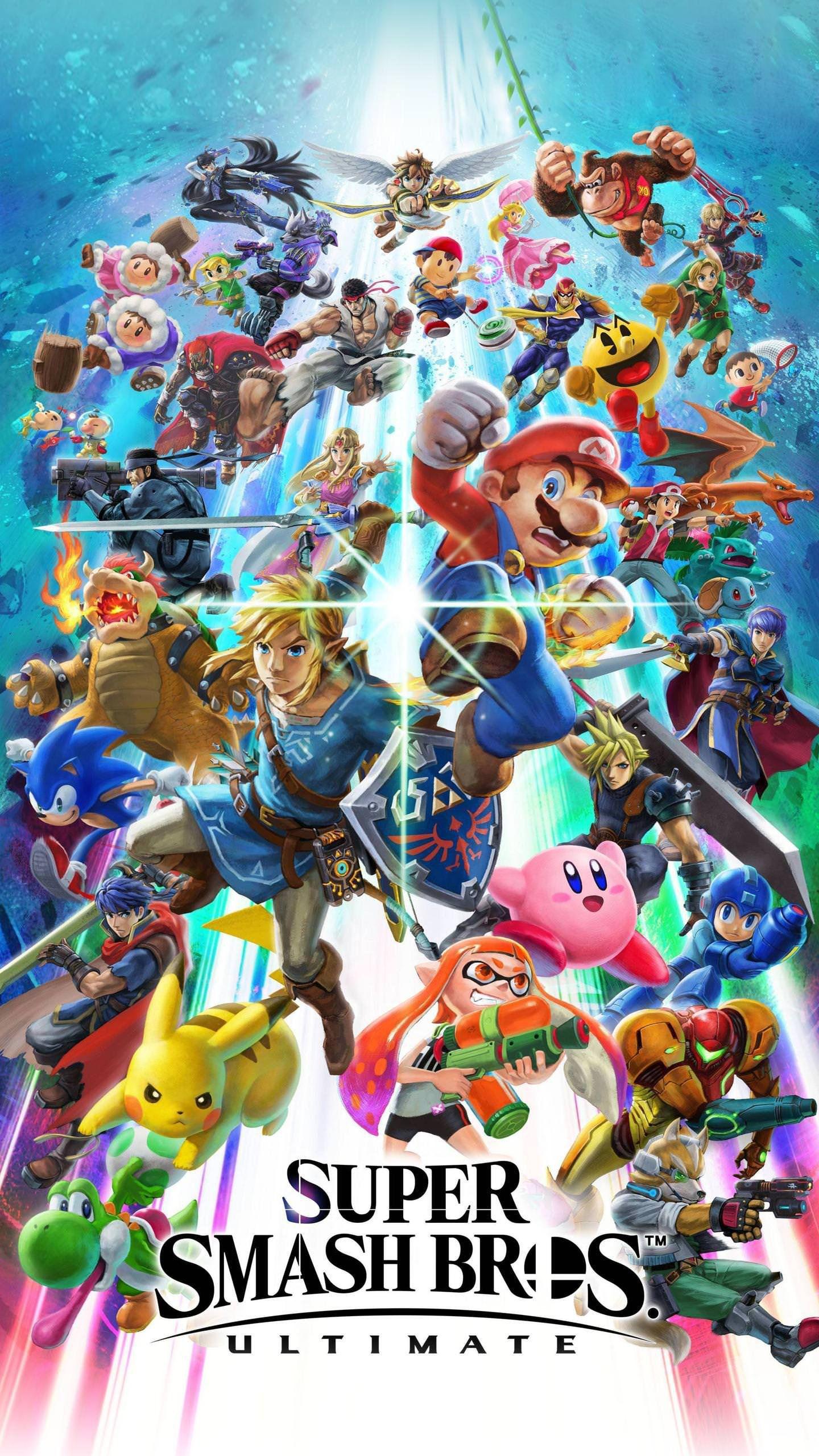 1440x2560 Mobile phone wallpaper I made for Super Smash Bros. Ultimate