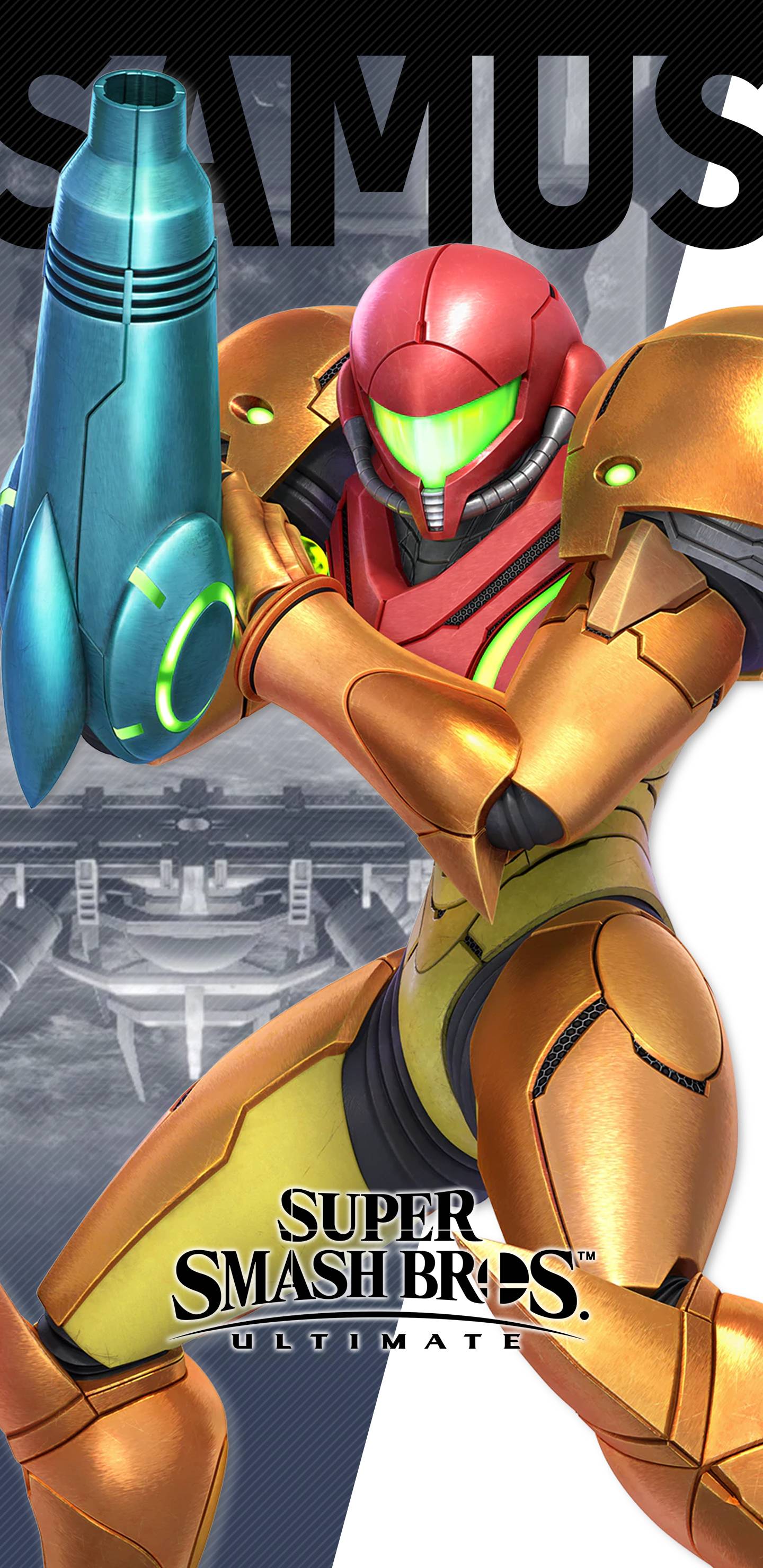1440x2960 Super Smash Bros Ultimate Samus Wallpaper. Cat with Monocle
