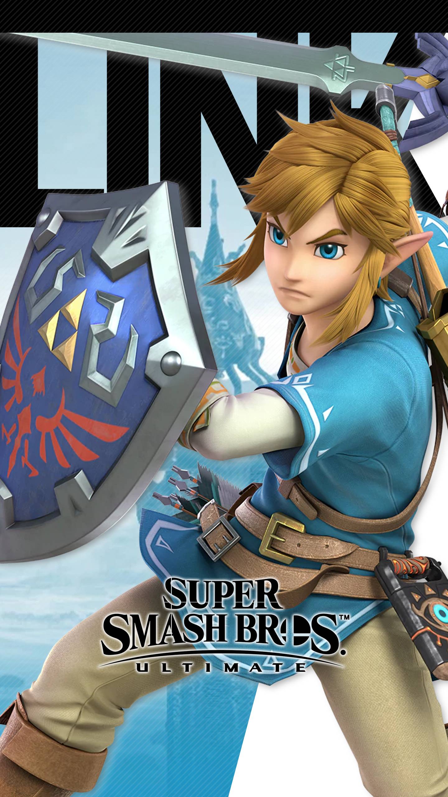 1440x2560 Super Smash Bros Ultimate Link Wallpaper. Cat with Monocle