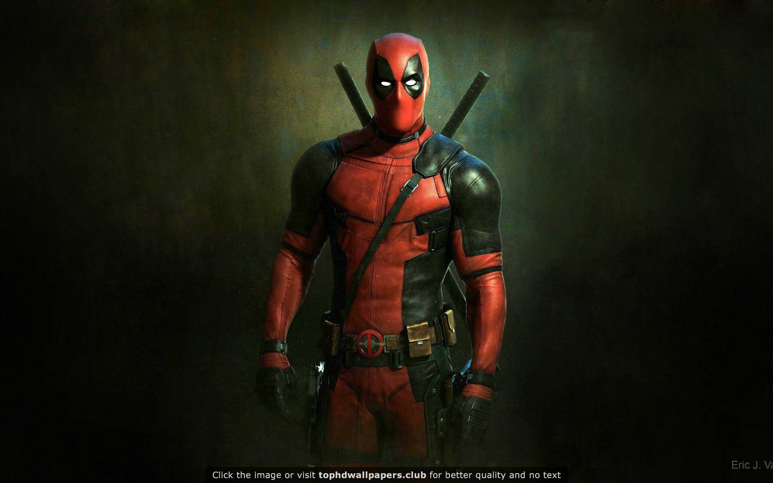 2560x1600 Free download Deadpool on a Dark Background 4K or HD wallpaper