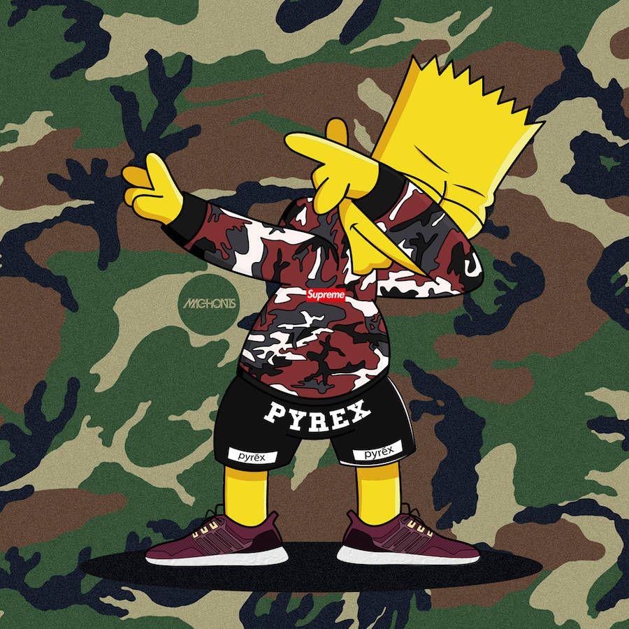 Bart Sticker - Bart Simpson Supreme Gucci - 2896x2896 PNG Download