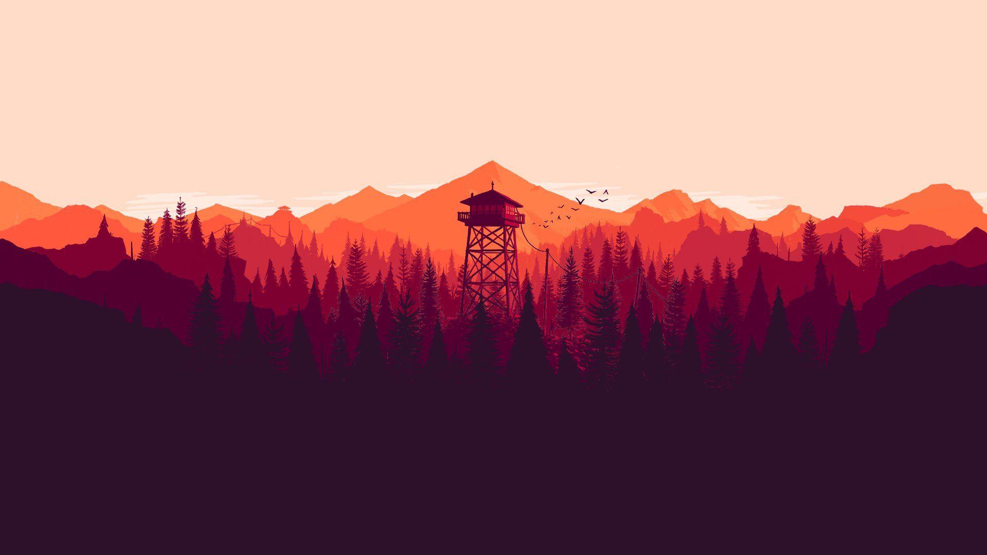 1920x1080 I made some dual and single monitor Firewatch wallpaper