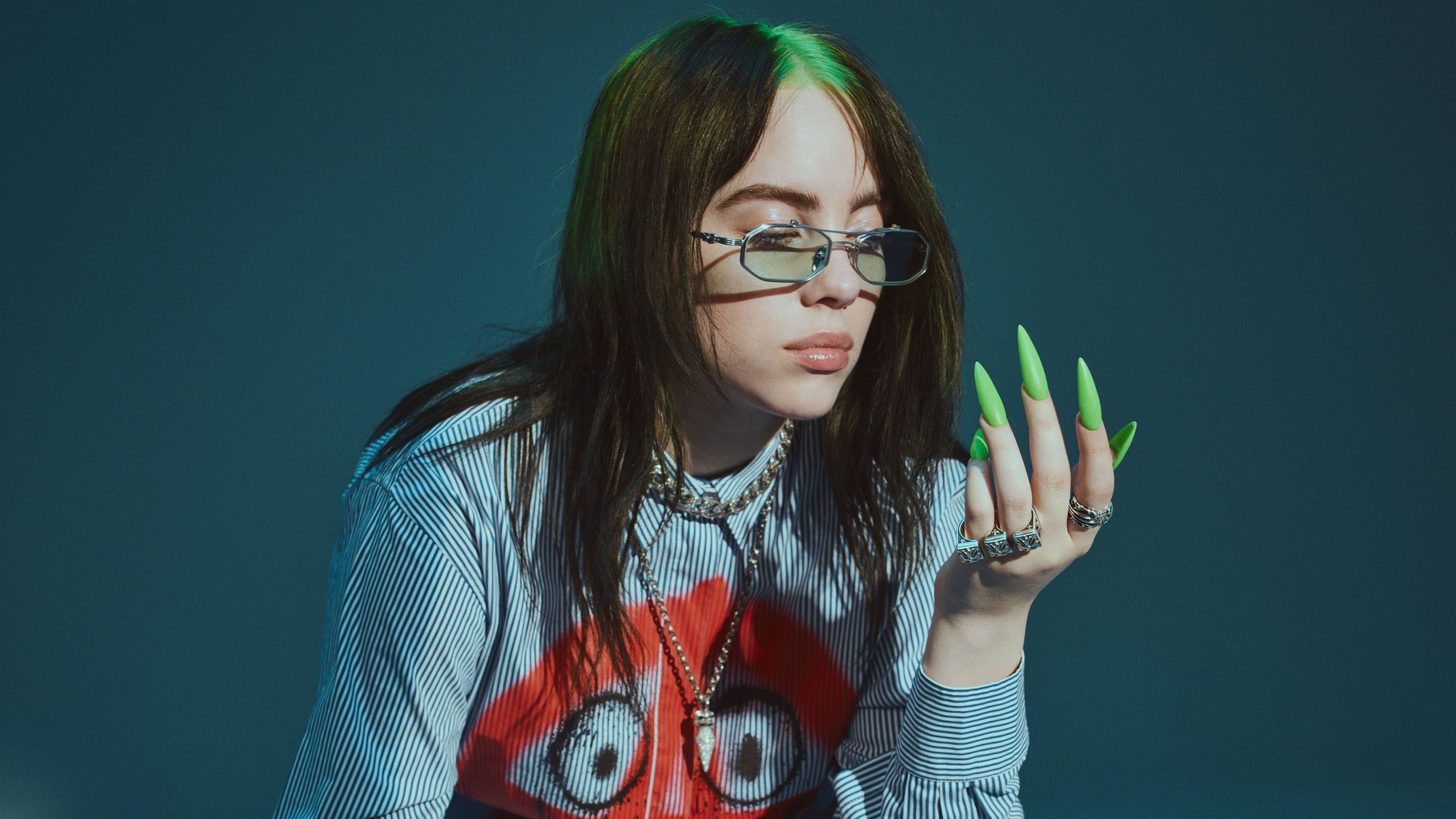 5120x2880 HD Billie Eilish Glasses 5120×2880