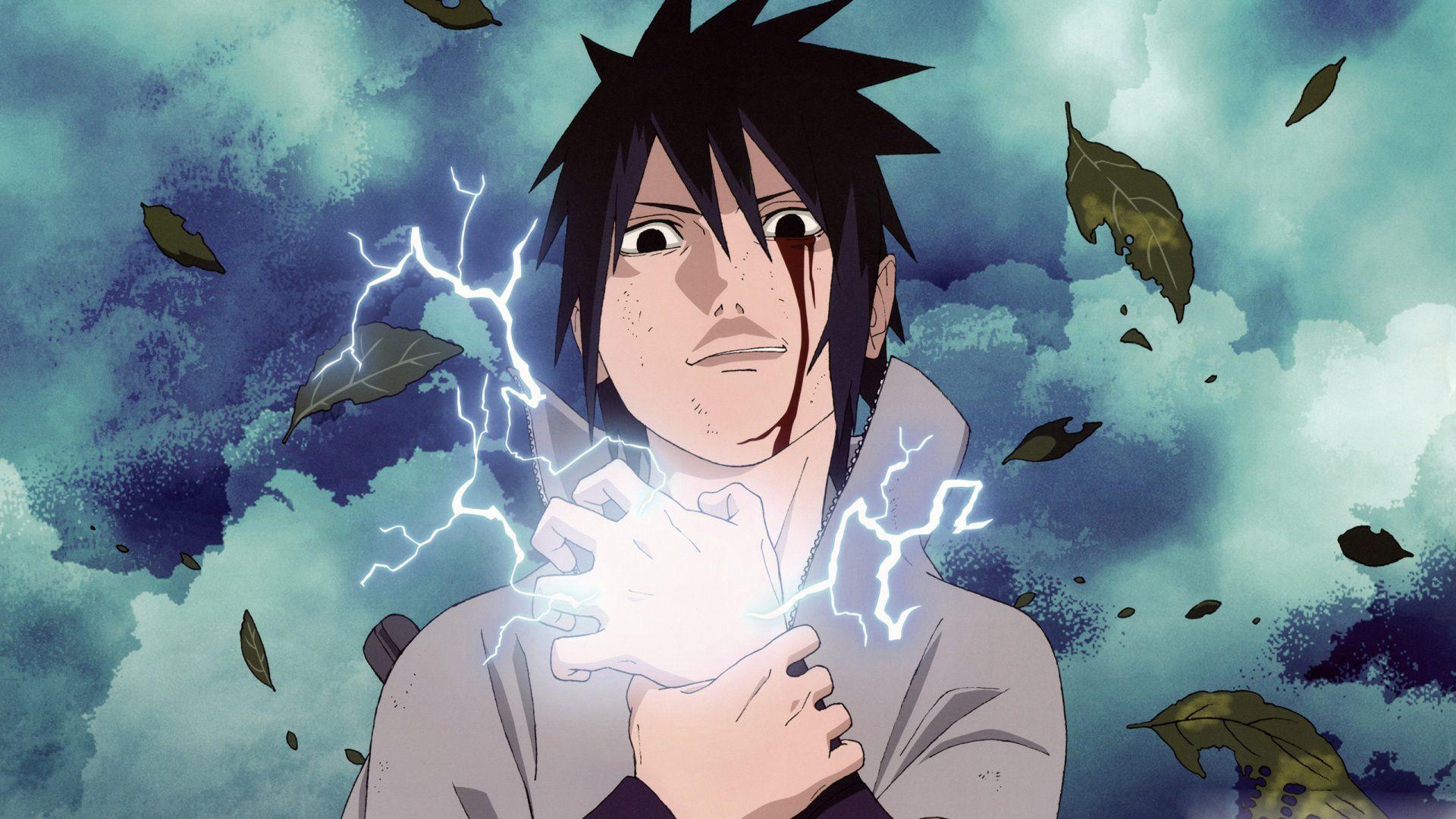 1920x1080 Chidori Sasuke hình nền