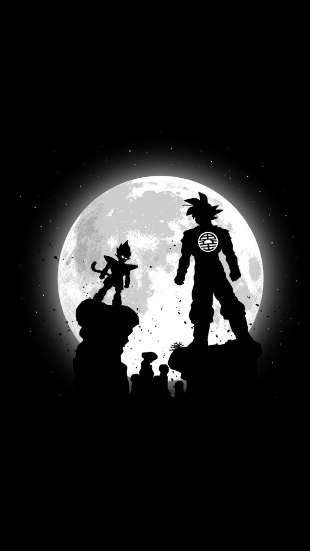 1080x1920 Vegeta Silhouette Wallpaper