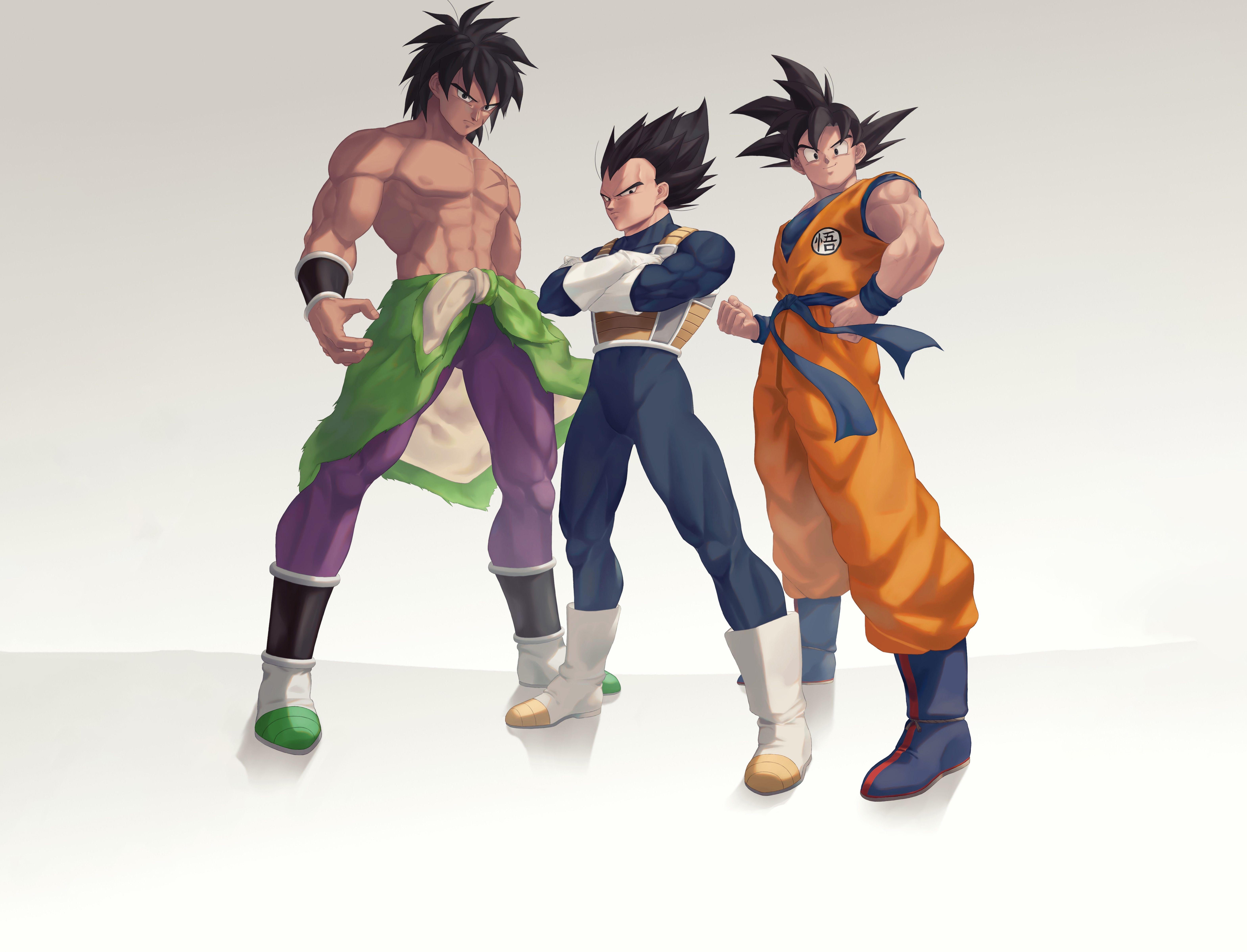 6288x4803 Broly Goku and Vegeta Wallpaper, HD Anime 4K Wallpaper, Image