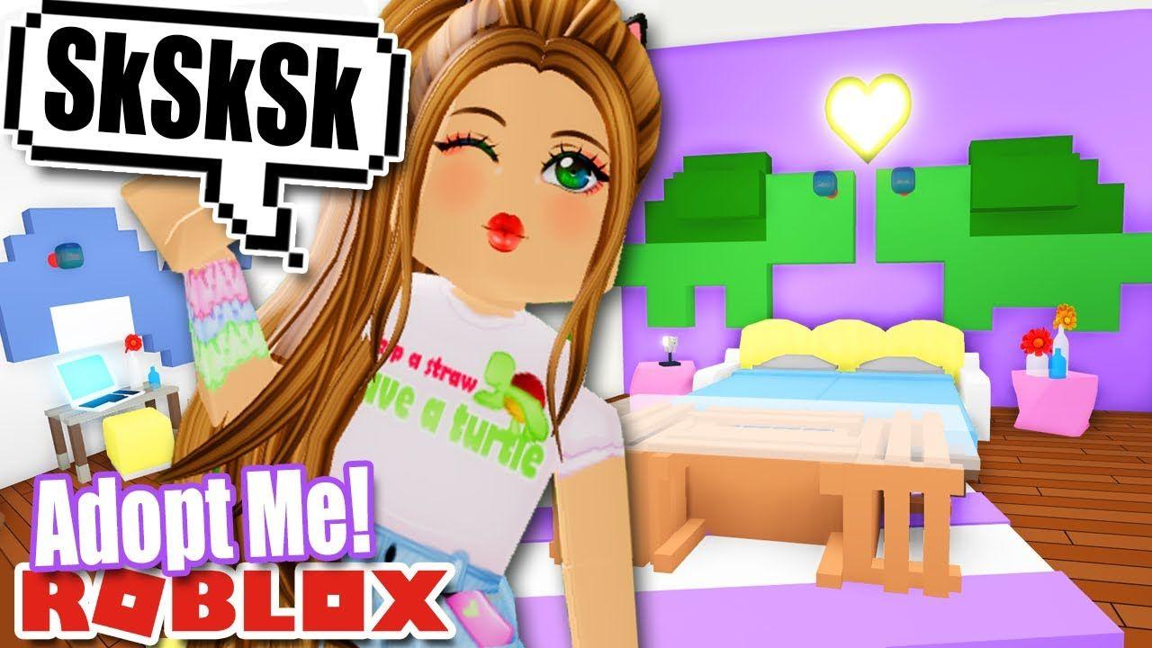 1280x720 I Built a VSCO GIRL BEDROOM! in ADOPT ME Roblox Speed Build