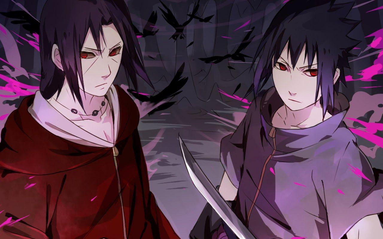 Hình ảnh 1280x800 cho Hình nền mát mẻ của Uchiha Itachi và Sasuke.  Gia tộc Uchiha