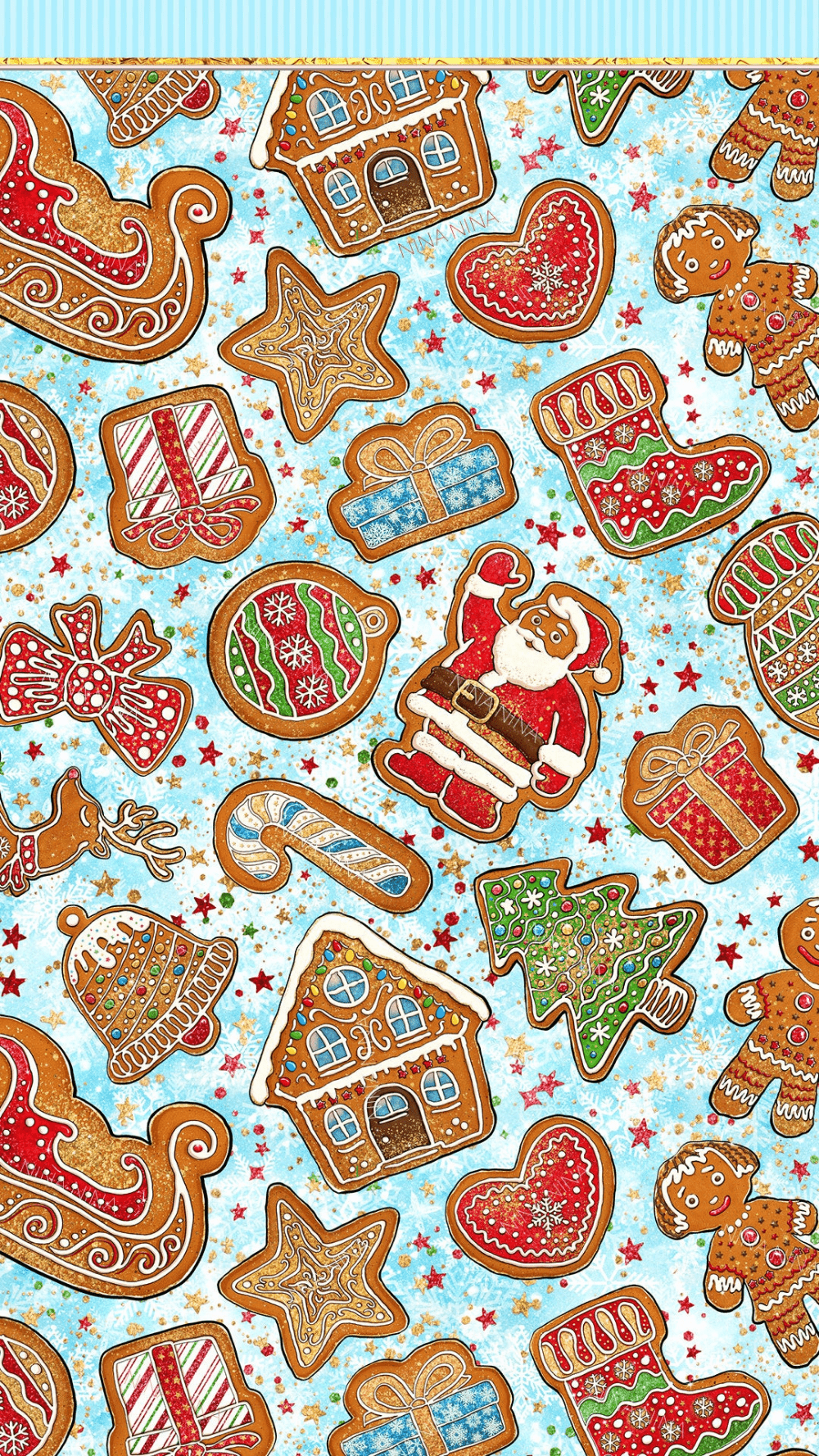 1000x1777 Cute Christmas Gingerbread Digital Paper Pack, Xmas Seamless Patterns, Santa Claus, Reindeer, Gingerbread man, House, Star, Candy Cane, Tree. Cute christmas wallpaper, Christmas phone wallpaper, Christmas wallpaper
