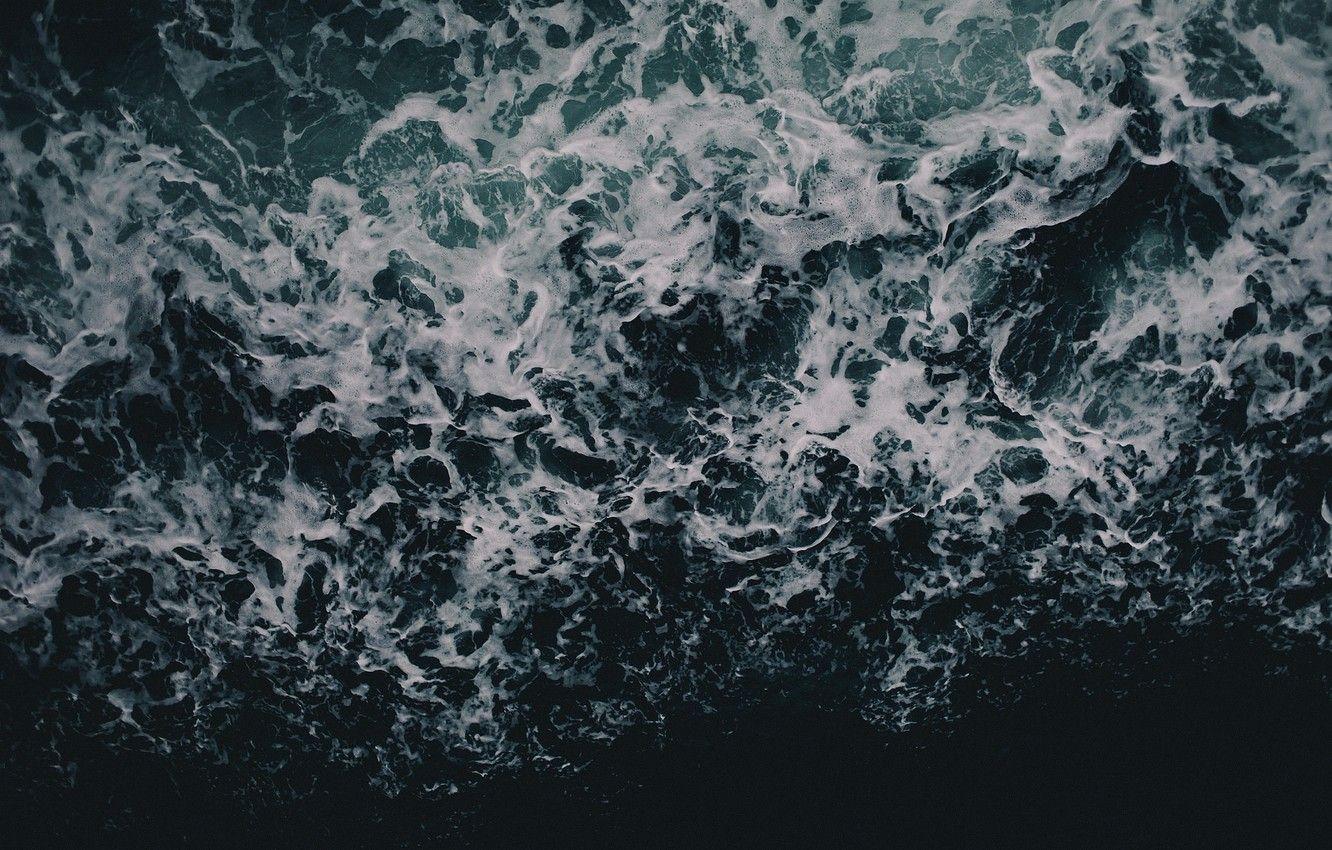 1332x850 Wallpaper water, troubled sea, sea foam image for desktop