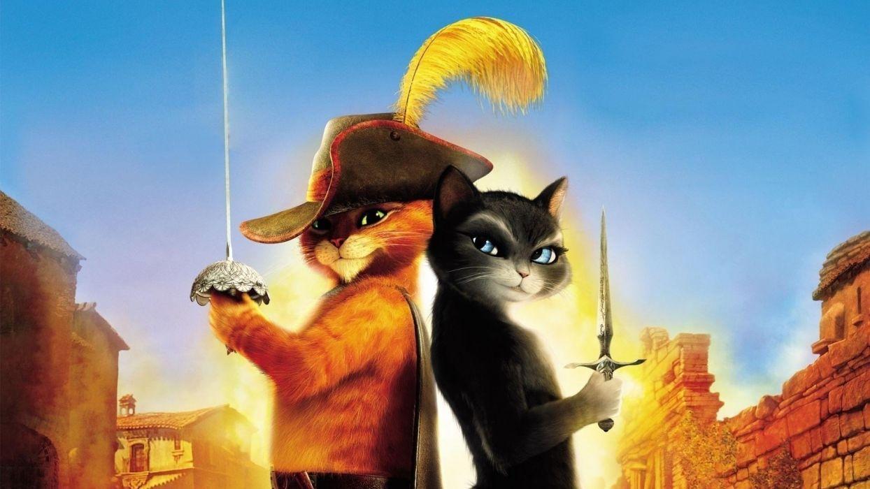 1244x700 Cartoons Puss in Boots wallpaperx1080